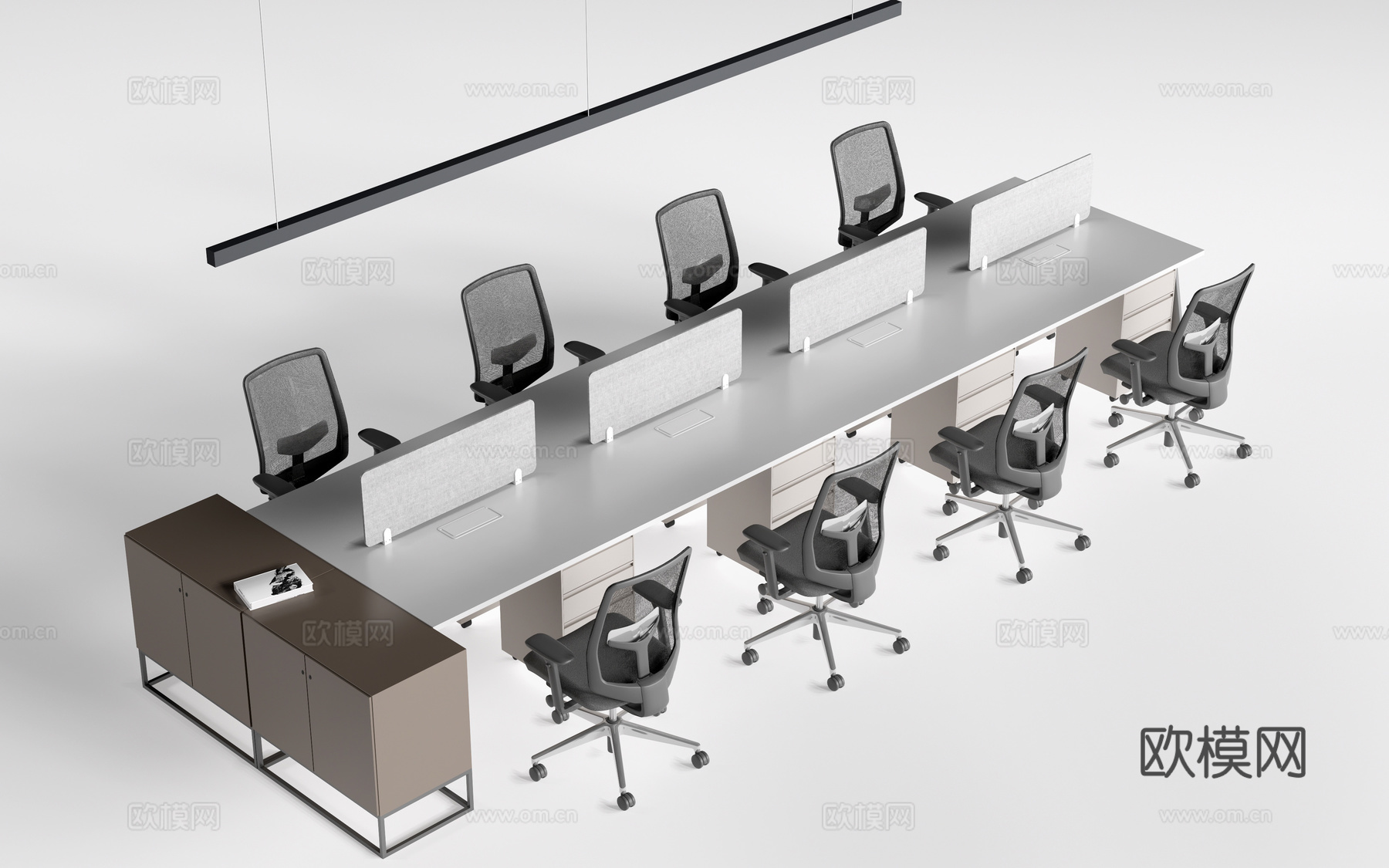 现代办公桌椅 办公家具 经理桌 老板桌su模型