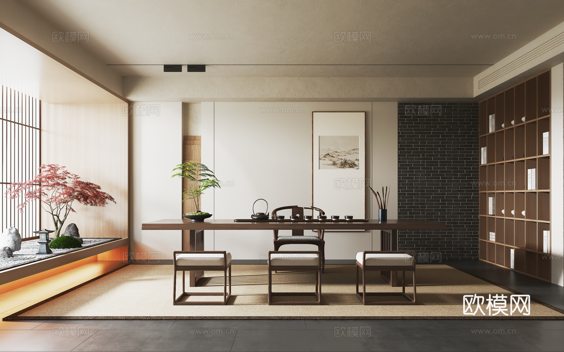 宋式茶室su模型