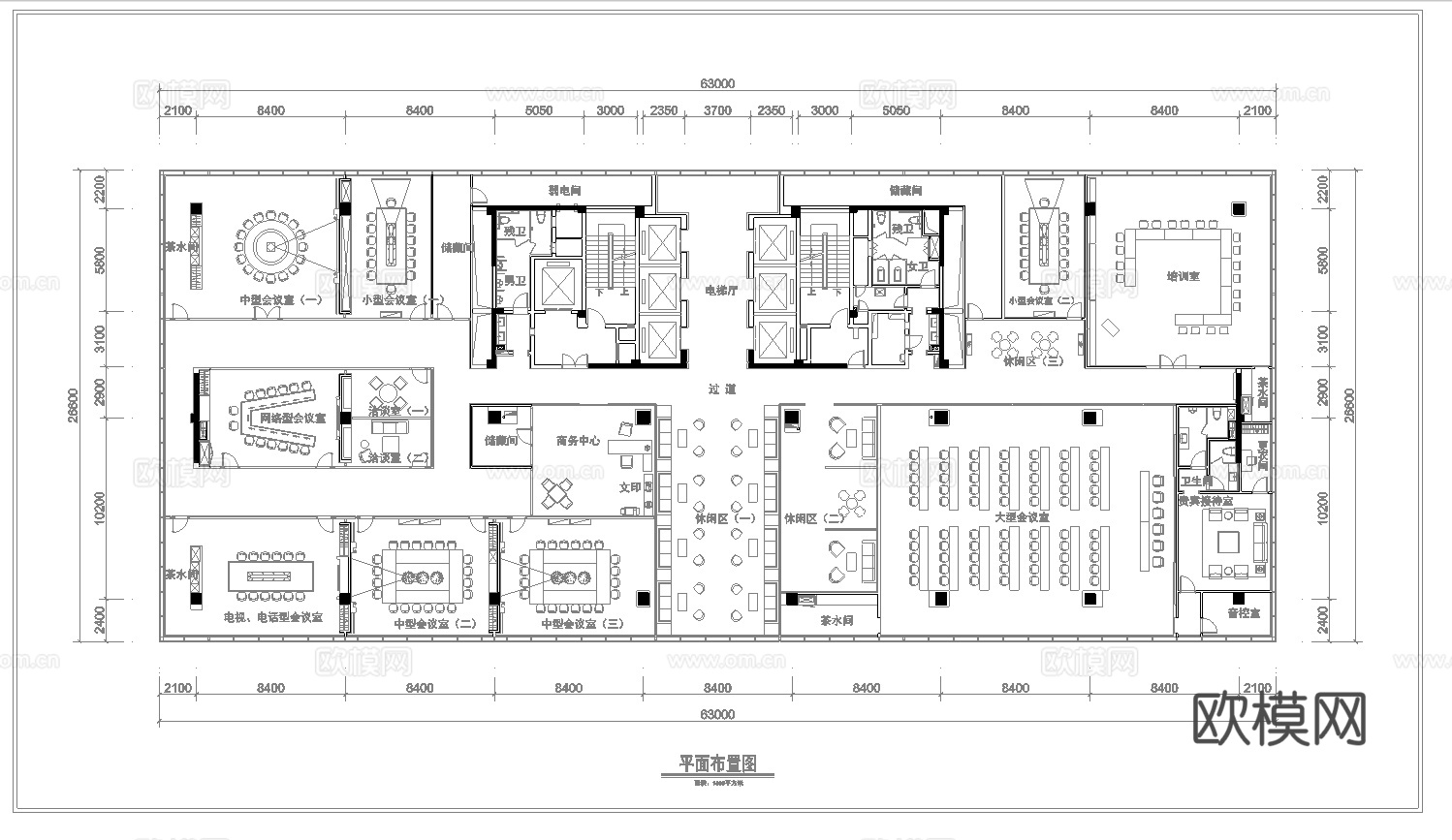 800平办公室 最新平面施工图合集cad施工图