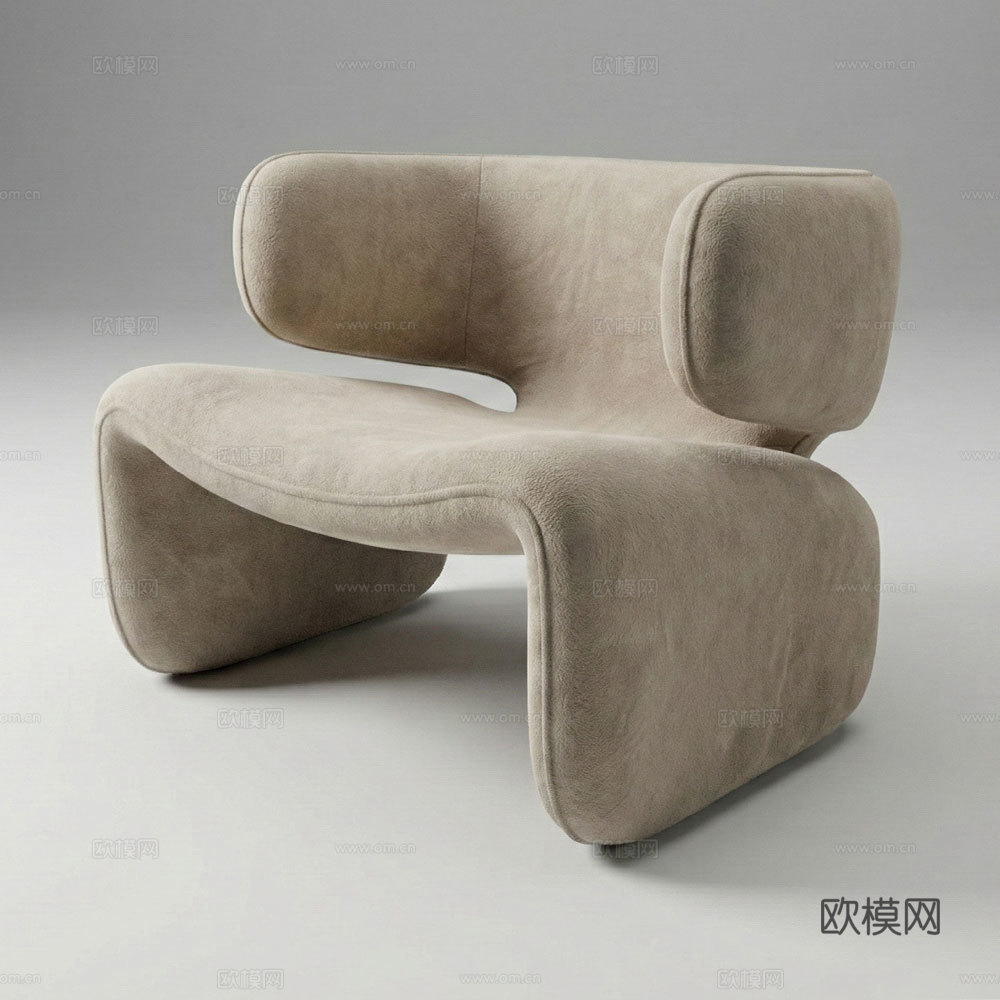现代单人椅 意式家具su模型