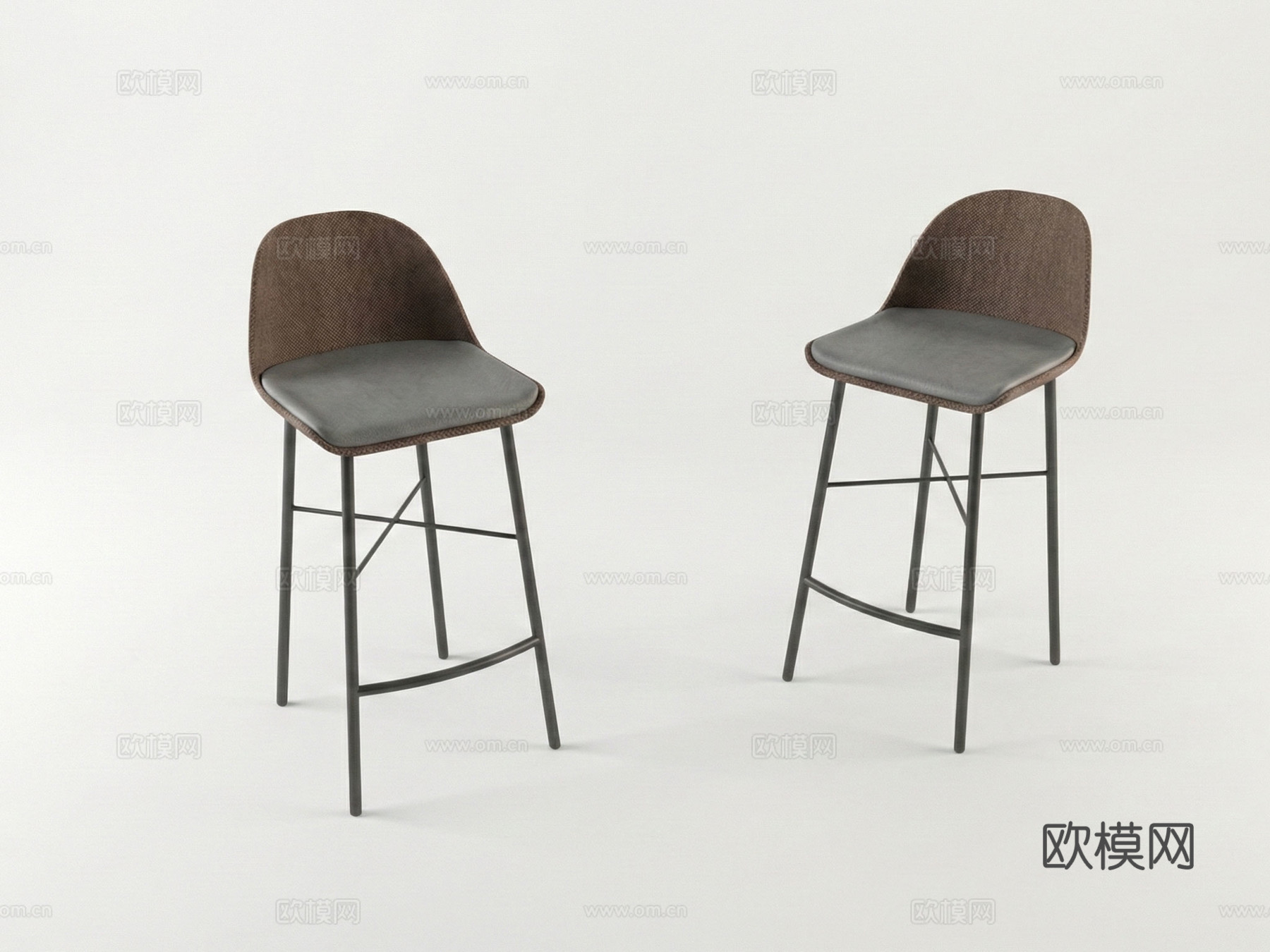 现代高脚凳 高脚凳 意式家具su模型