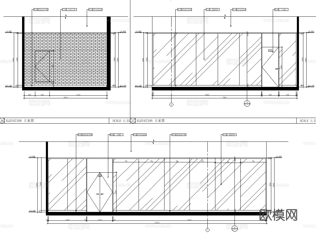 10套健身俱乐部CAD施工图加效果图cad施工图
