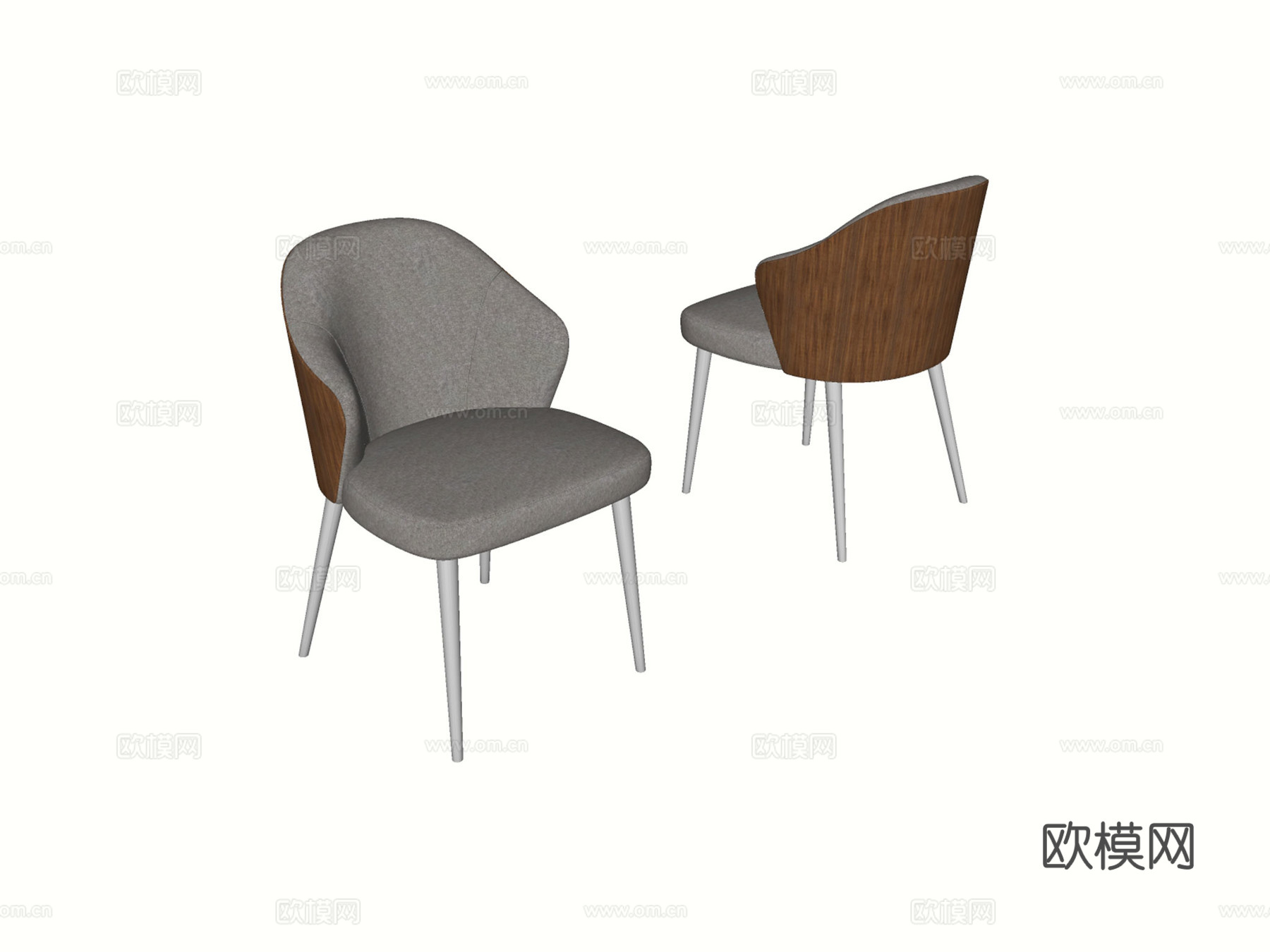 现代餐椅 椅子 意式家具su模型