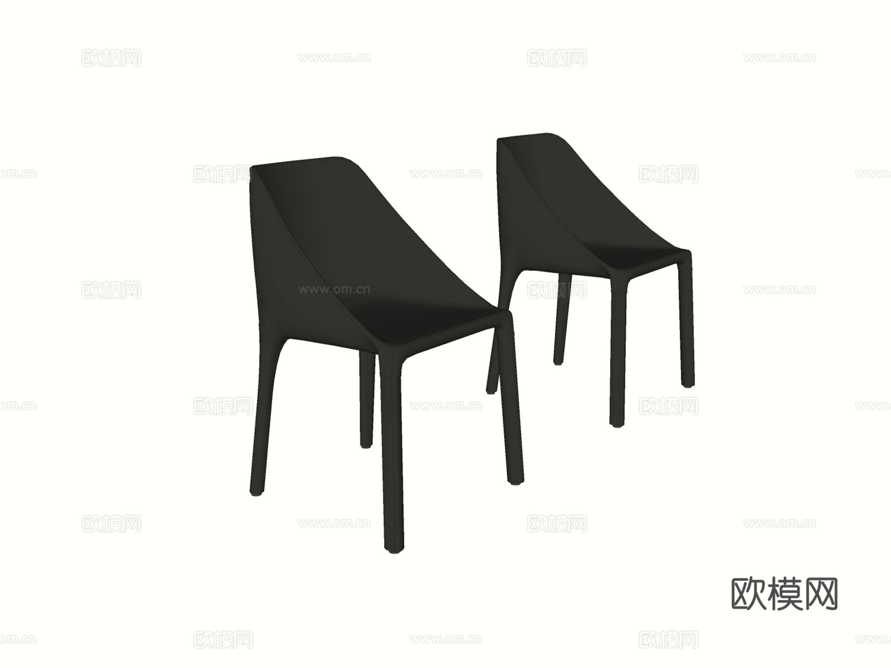现代餐椅 椅子 意式家具su模型