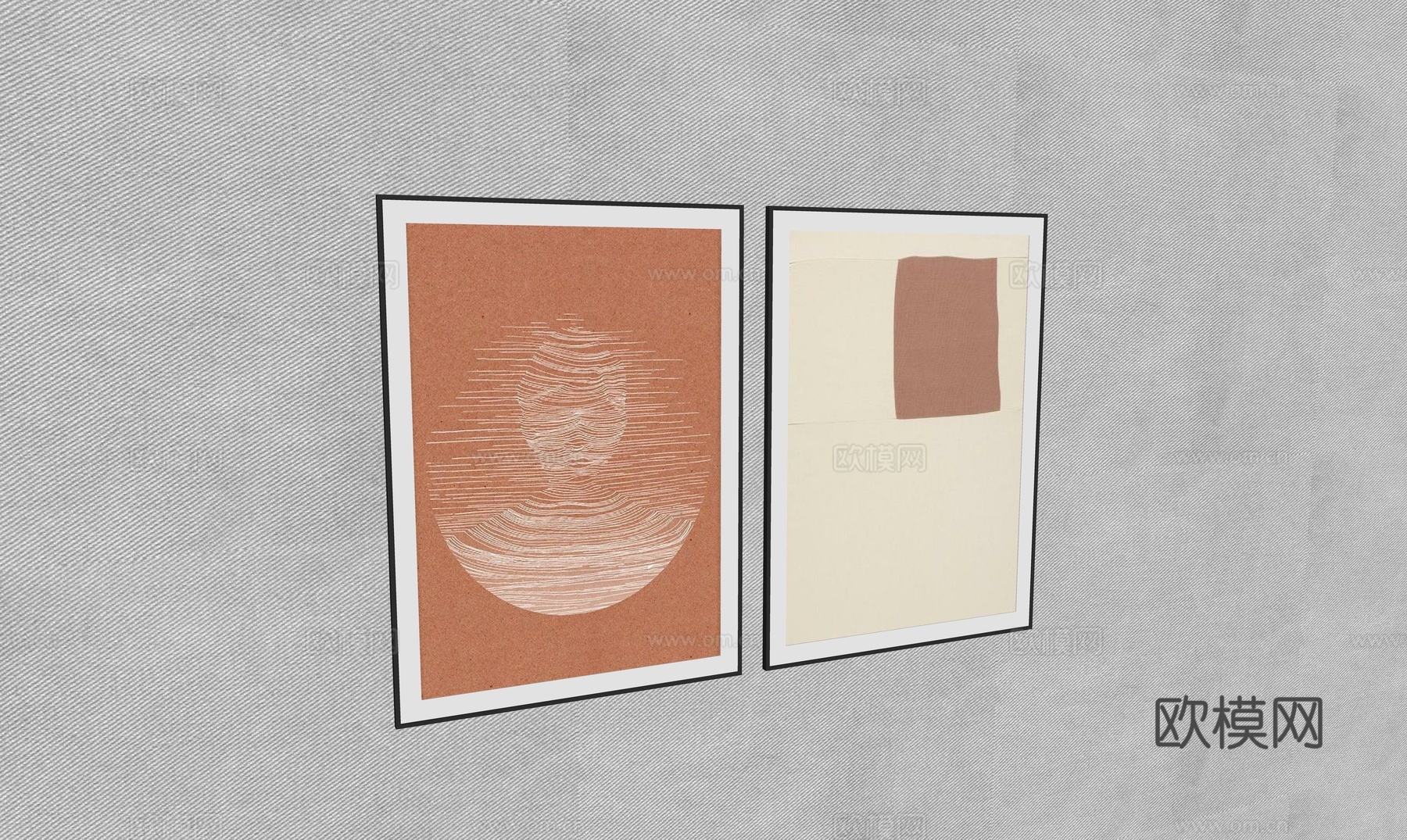 现代/新中式挂画集合su模型