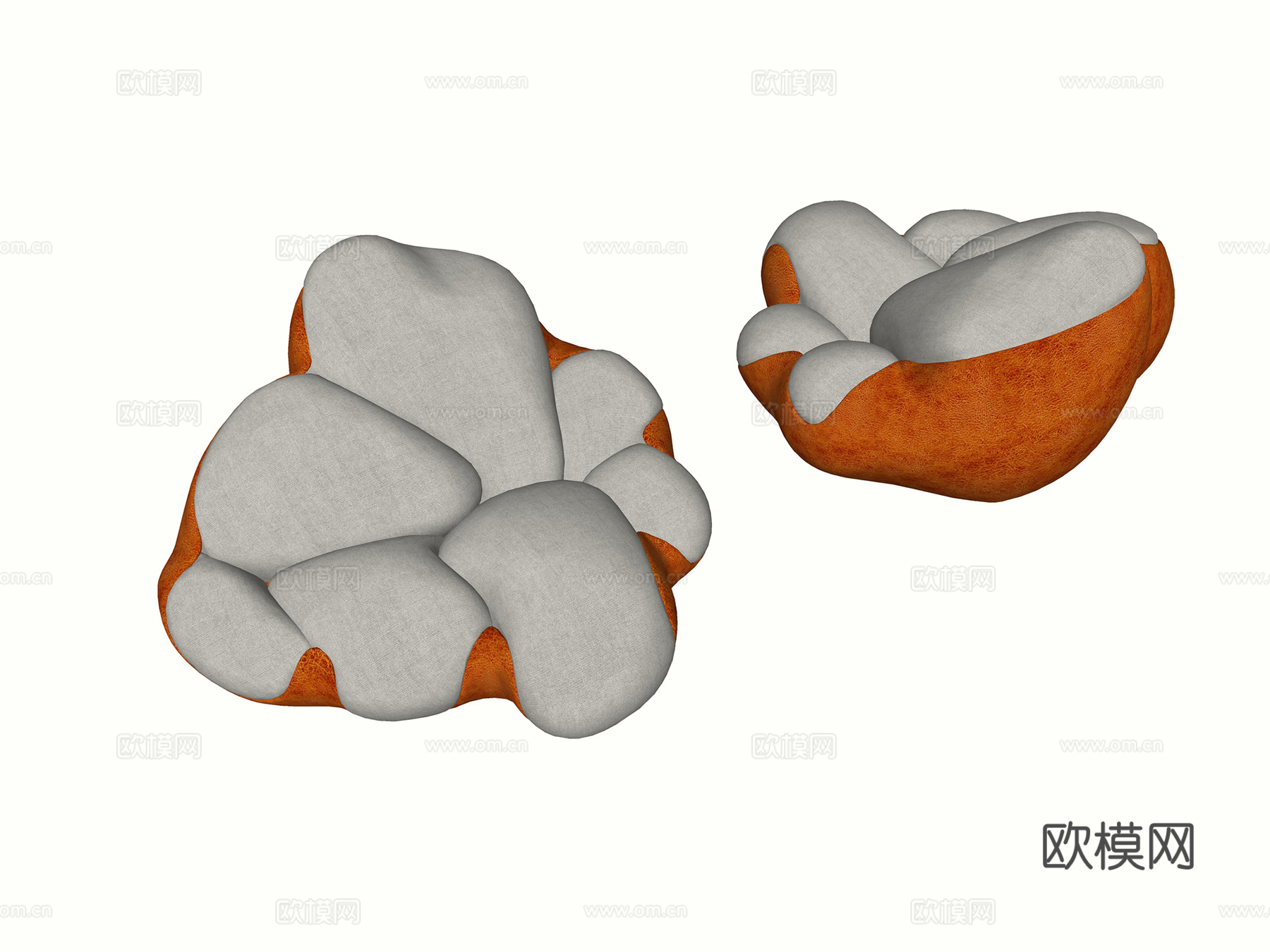 lv懒人沙发 懒人沙发 意式家具su模型