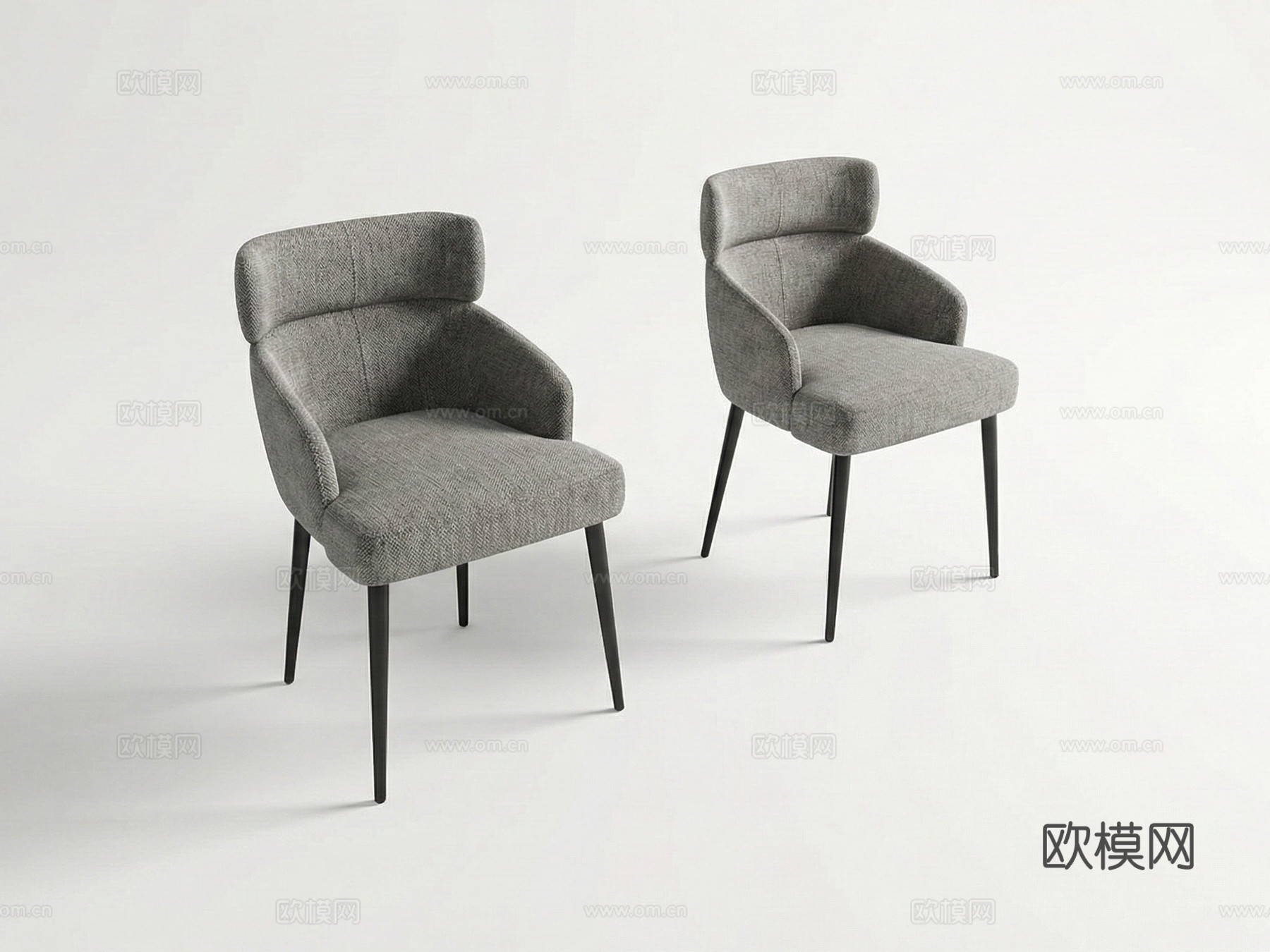 现代餐椅 餐椅su模型