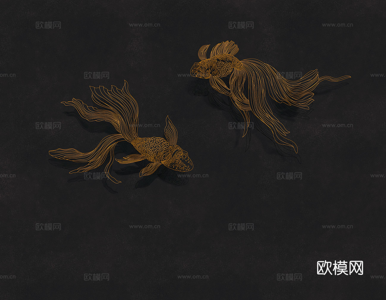 中式新中式金鱼锦鲤壁纸壁画装饰画