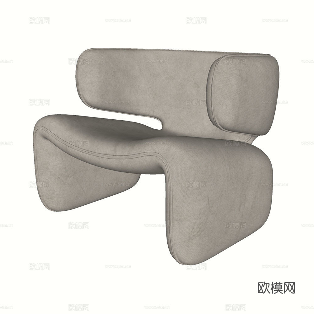 现代单人椅 意式家具su模型
