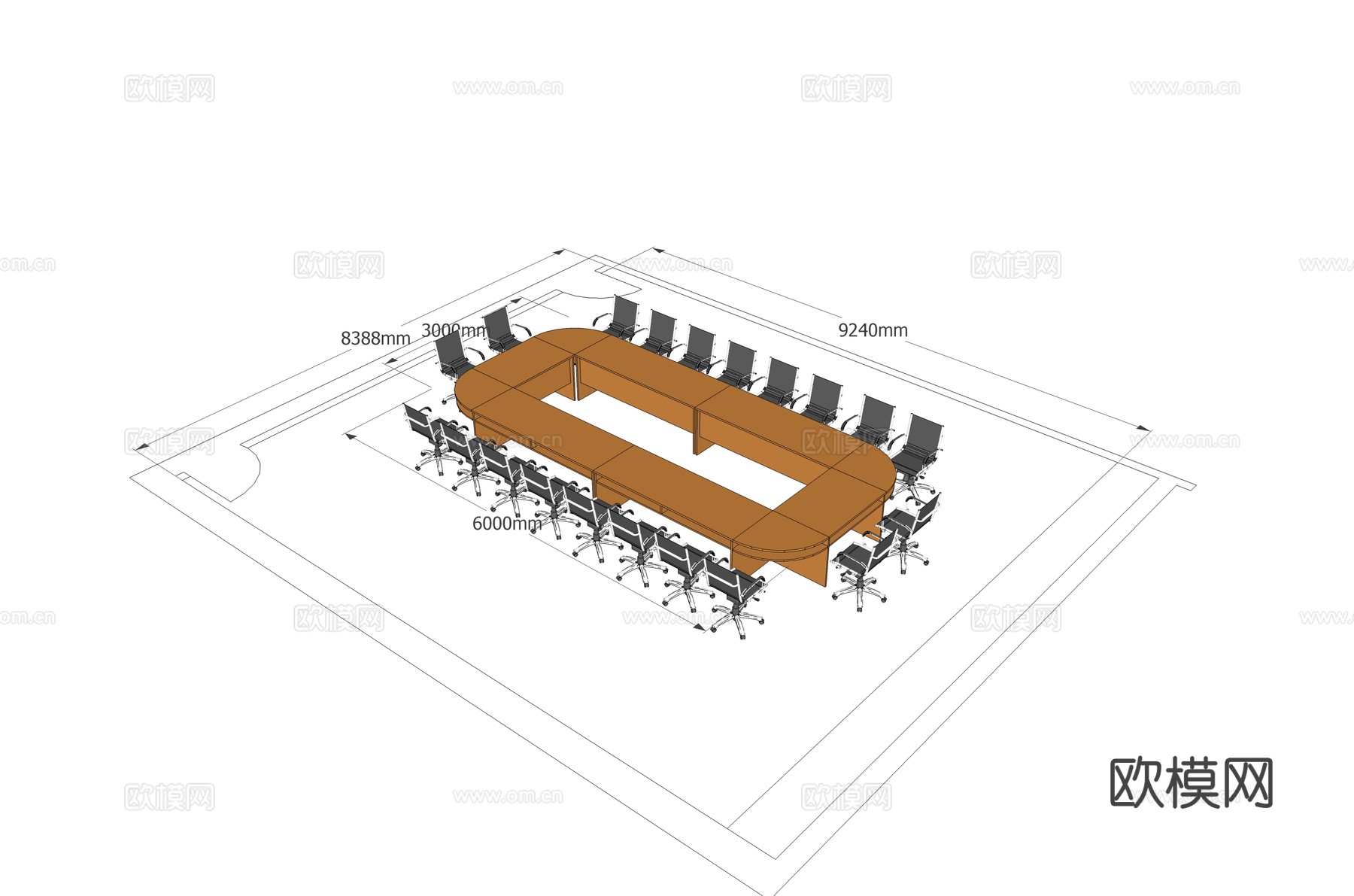会议桌 会议椅免费su模型