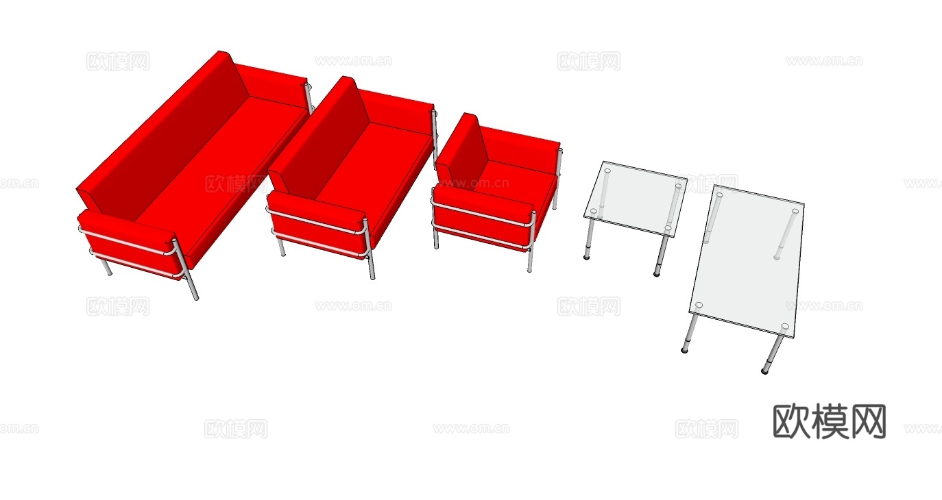 沙发 办公沙发免费su模型