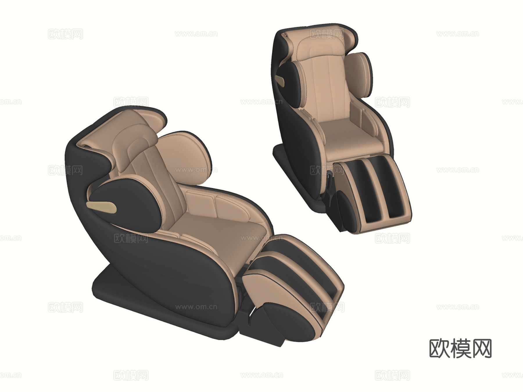 现代按摩椅 电动按摩椅 按摩椅su模型