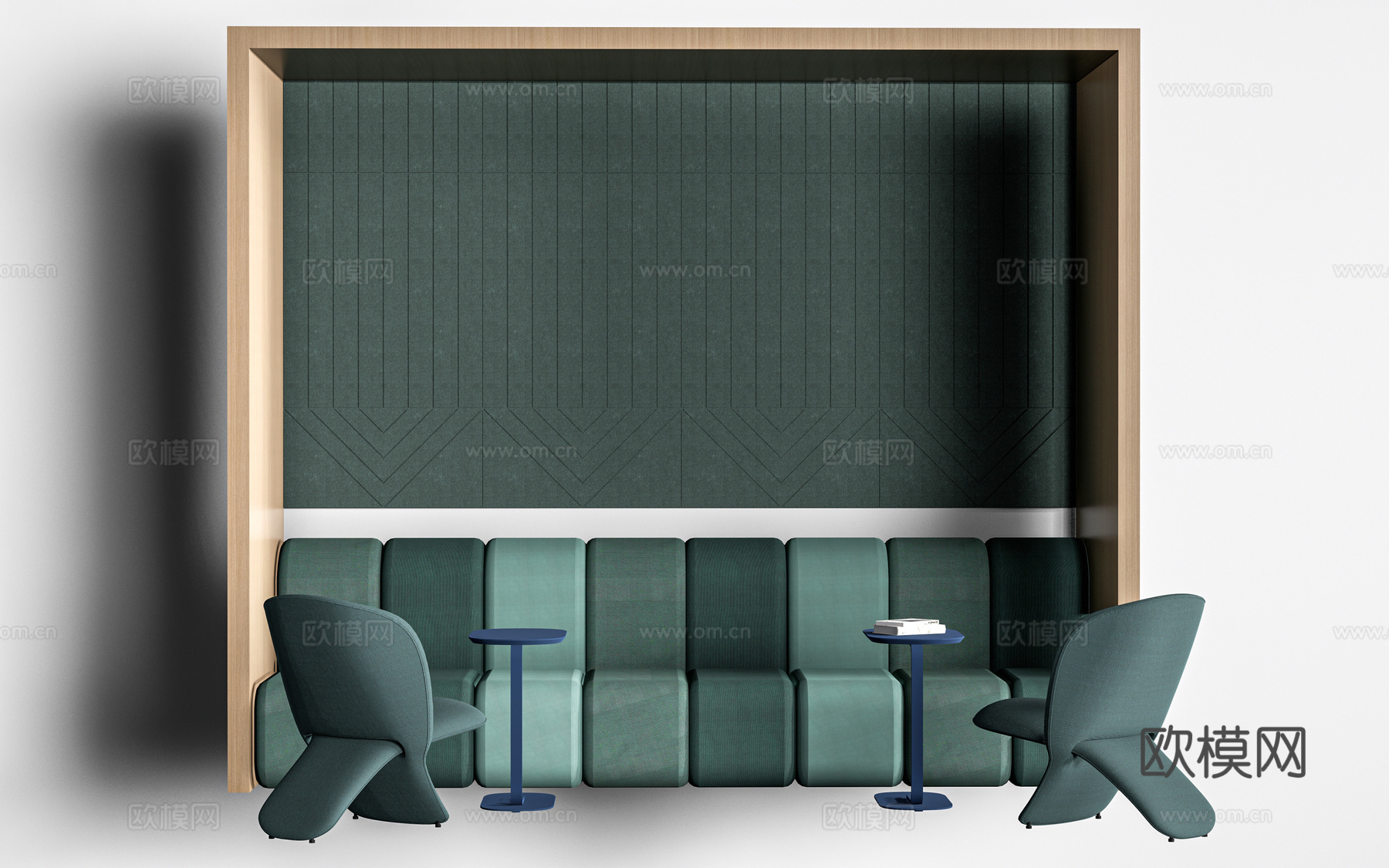 现代卡座沙发 卡座桌椅 休闲卡座su模型