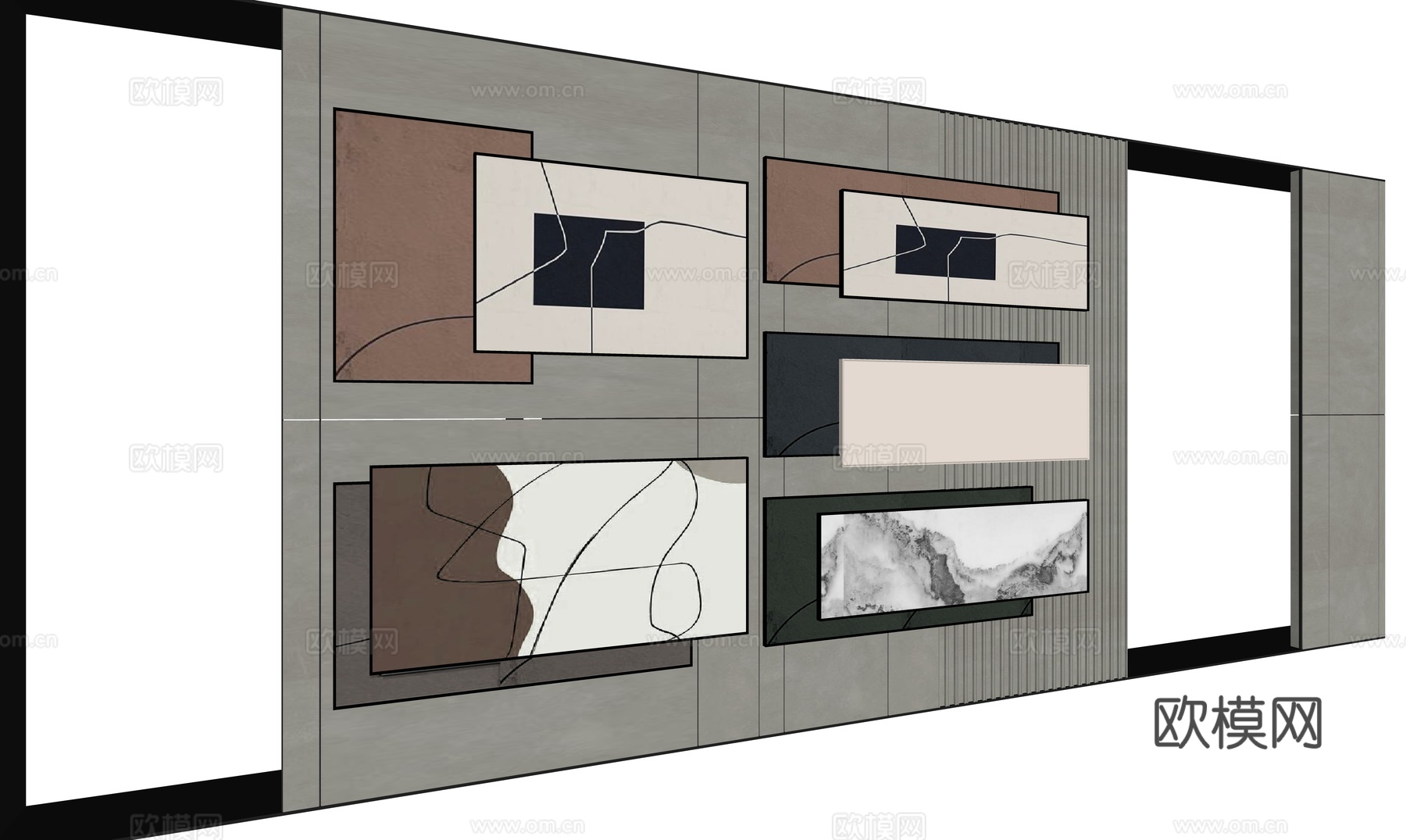 现代/新中式挂画集合su模型