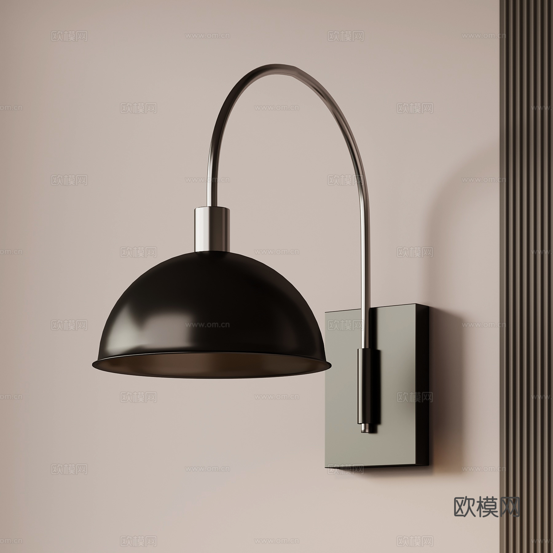现代壁灯 金属壁灯su模型