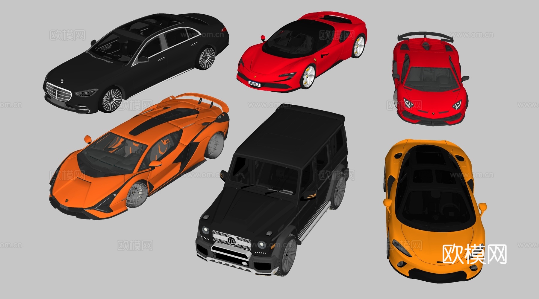 现代汽车 轿车 交通工具su模型