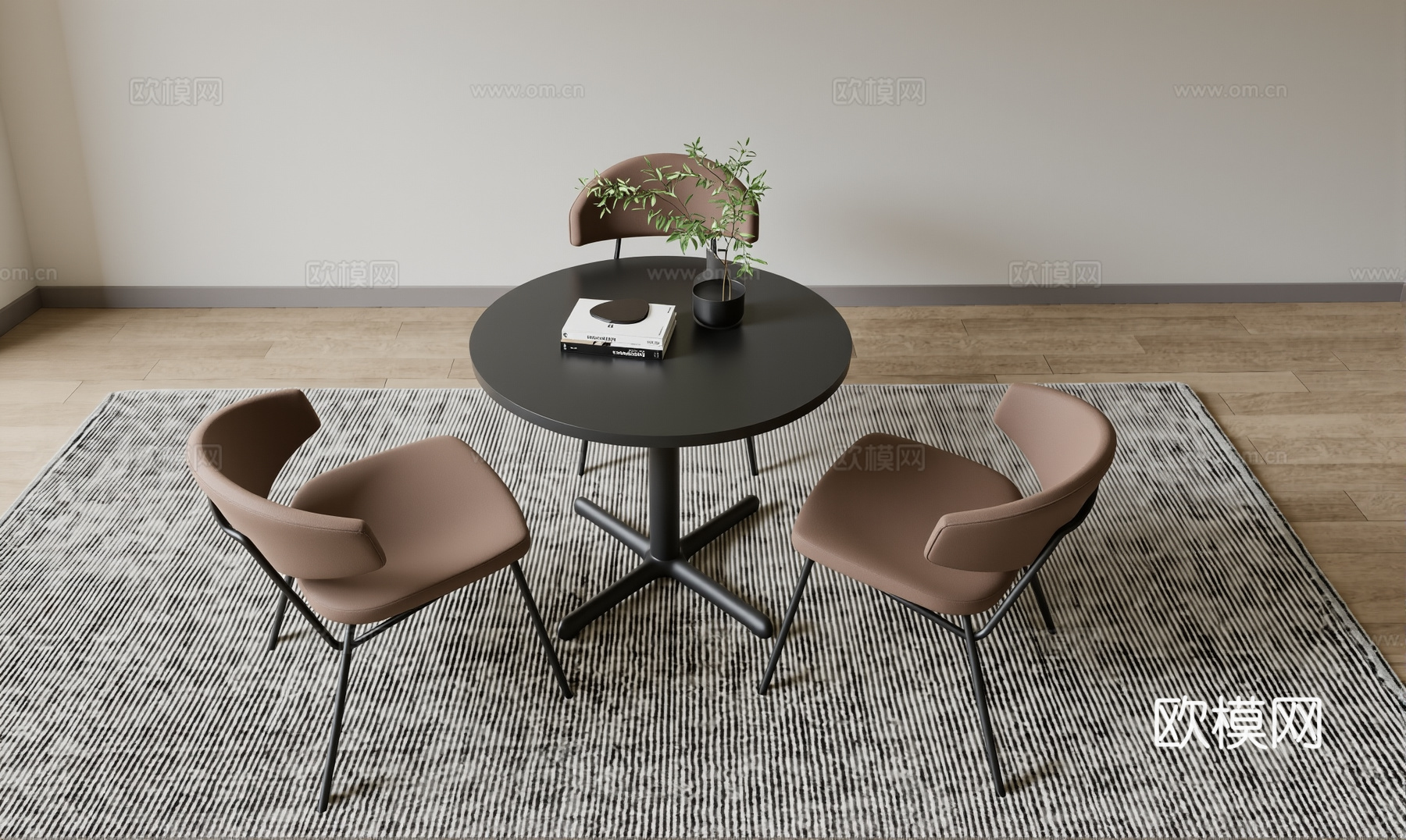 休闲桌椅组合su模型