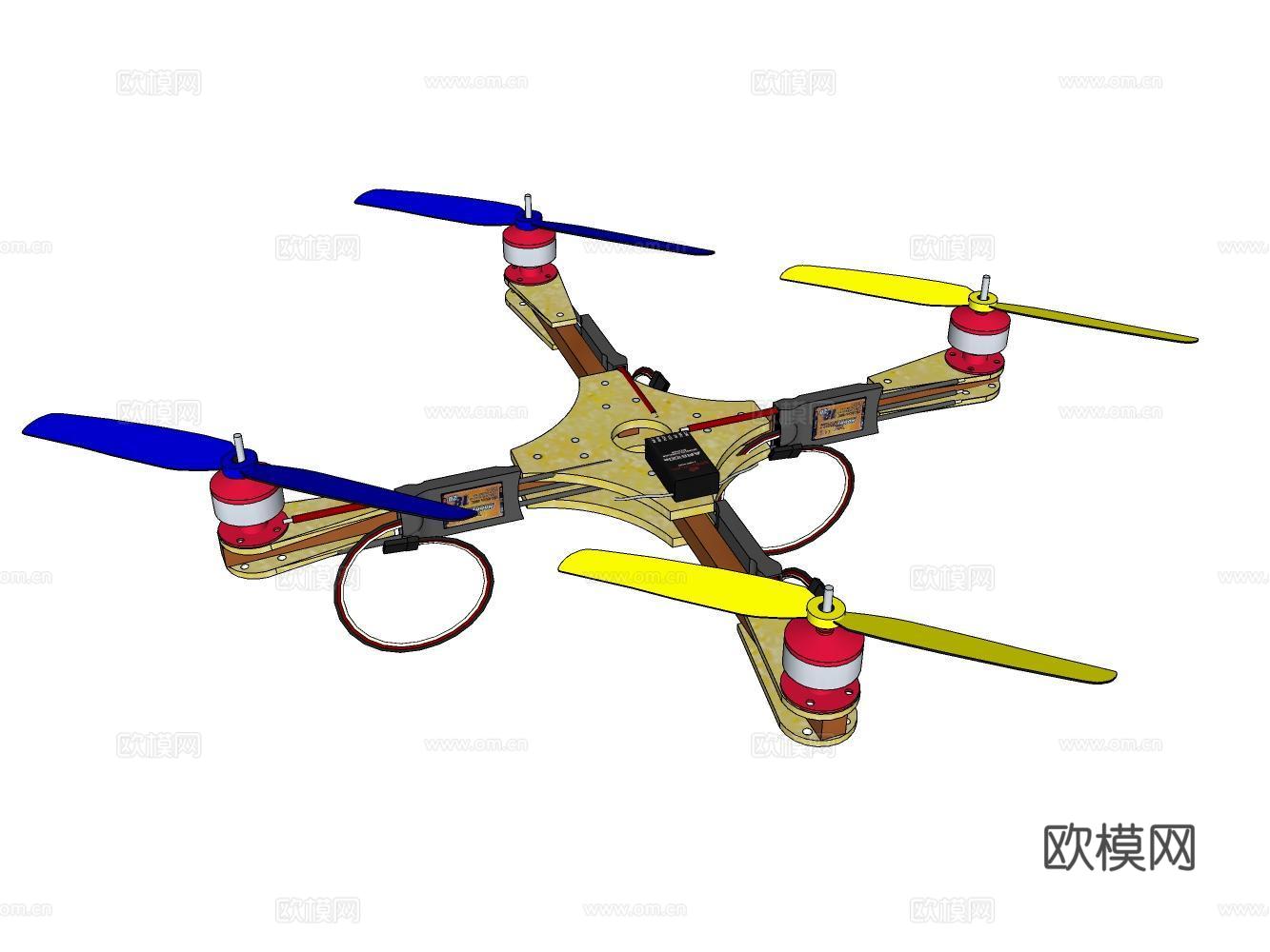 无人机su模型下载（渲染图2）