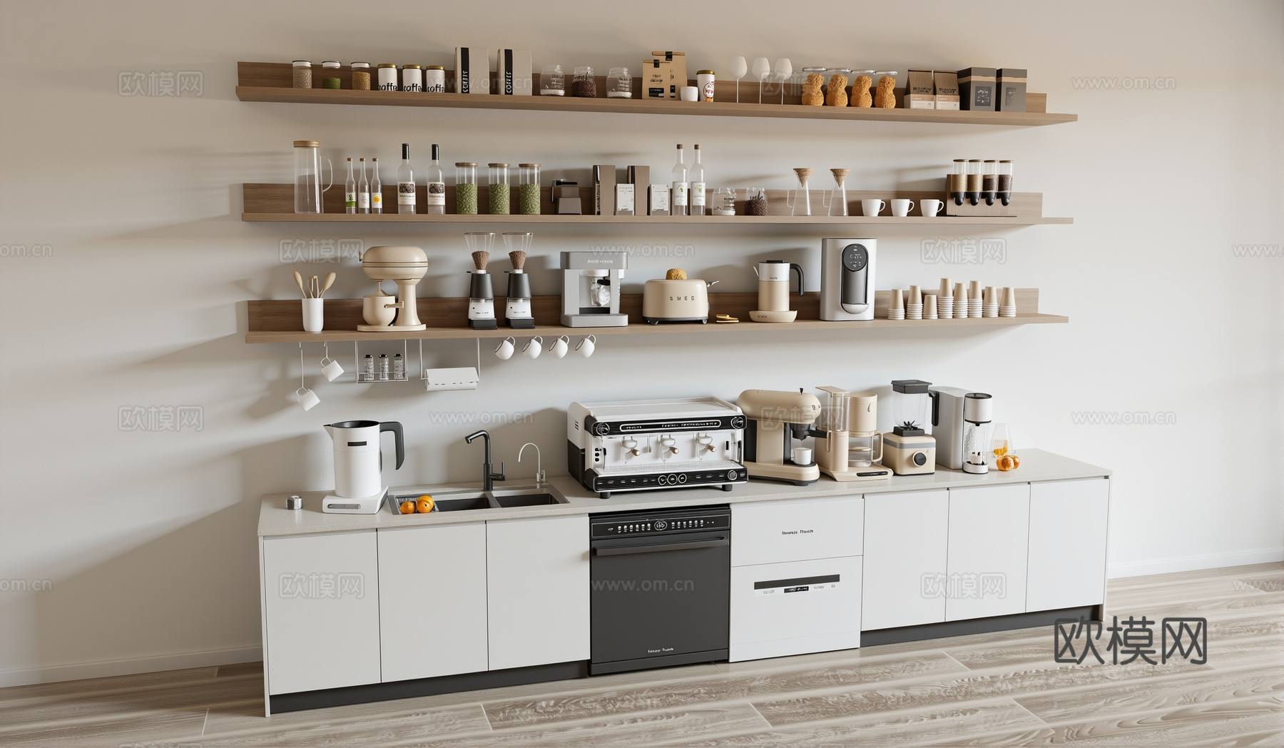 网红咖啡厅su模型