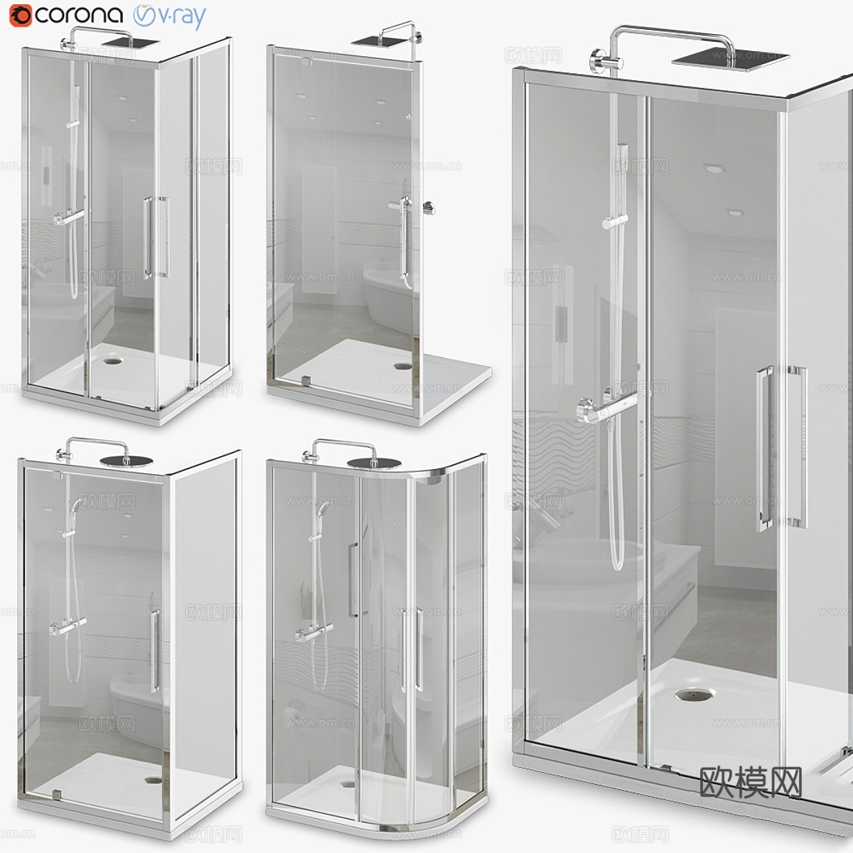 淋浴房及门 Ideal Kubo3d模型下载