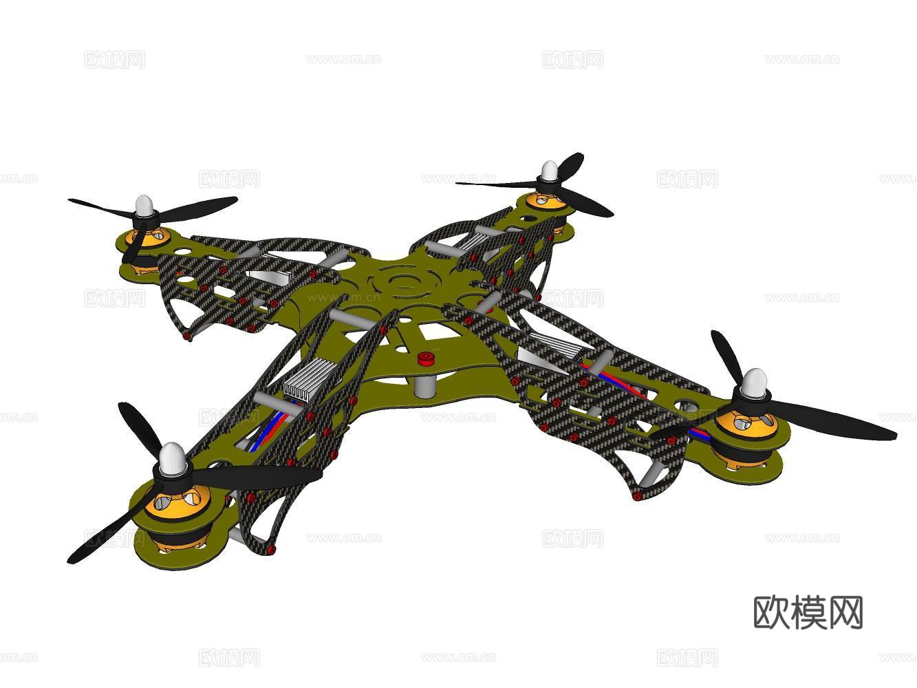 无人机su模型下载（渲染图2）