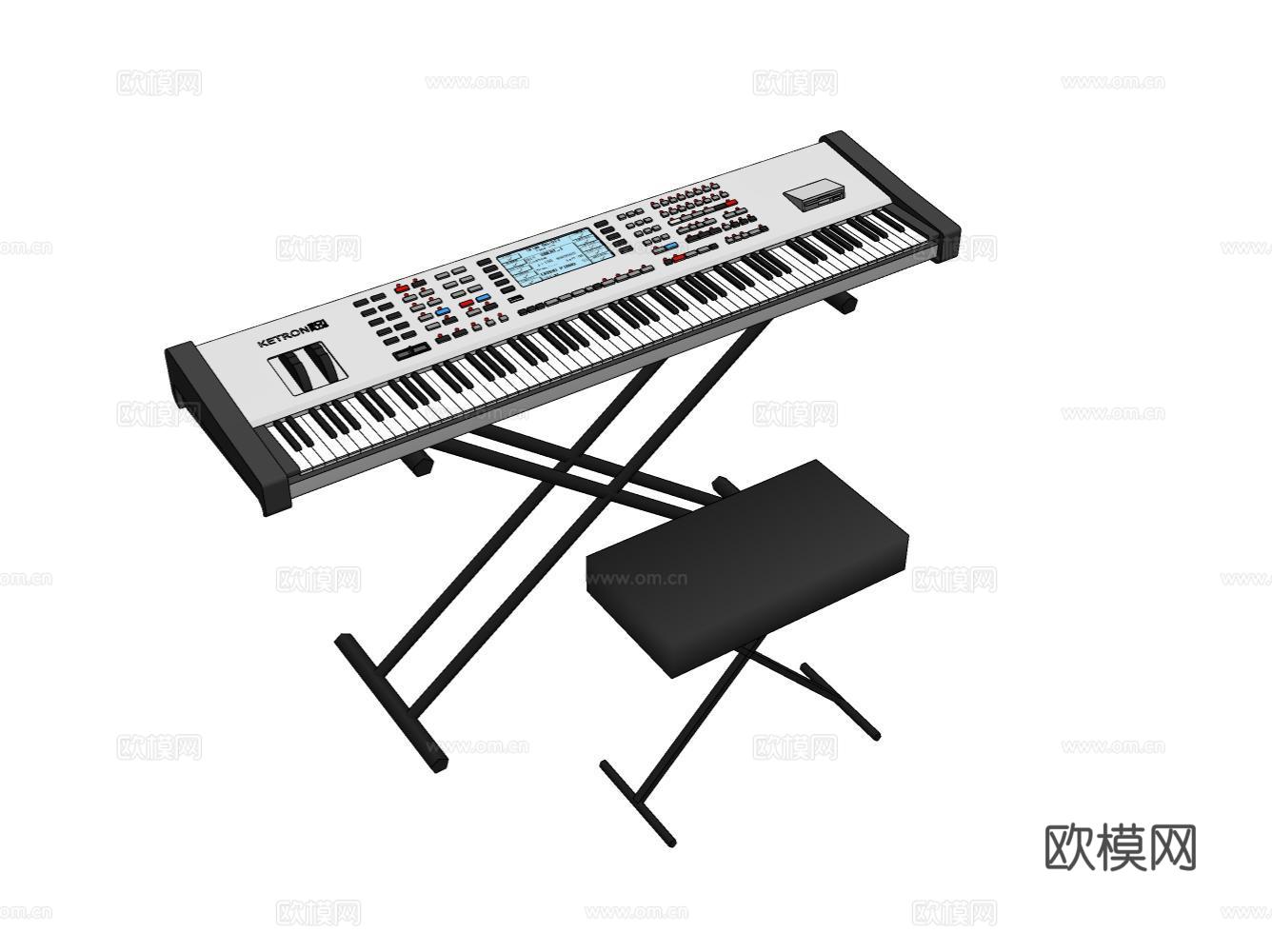 音乐器材su模型