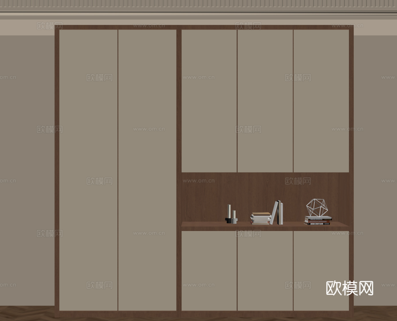 中古风玄关柜 鞋柜su模型