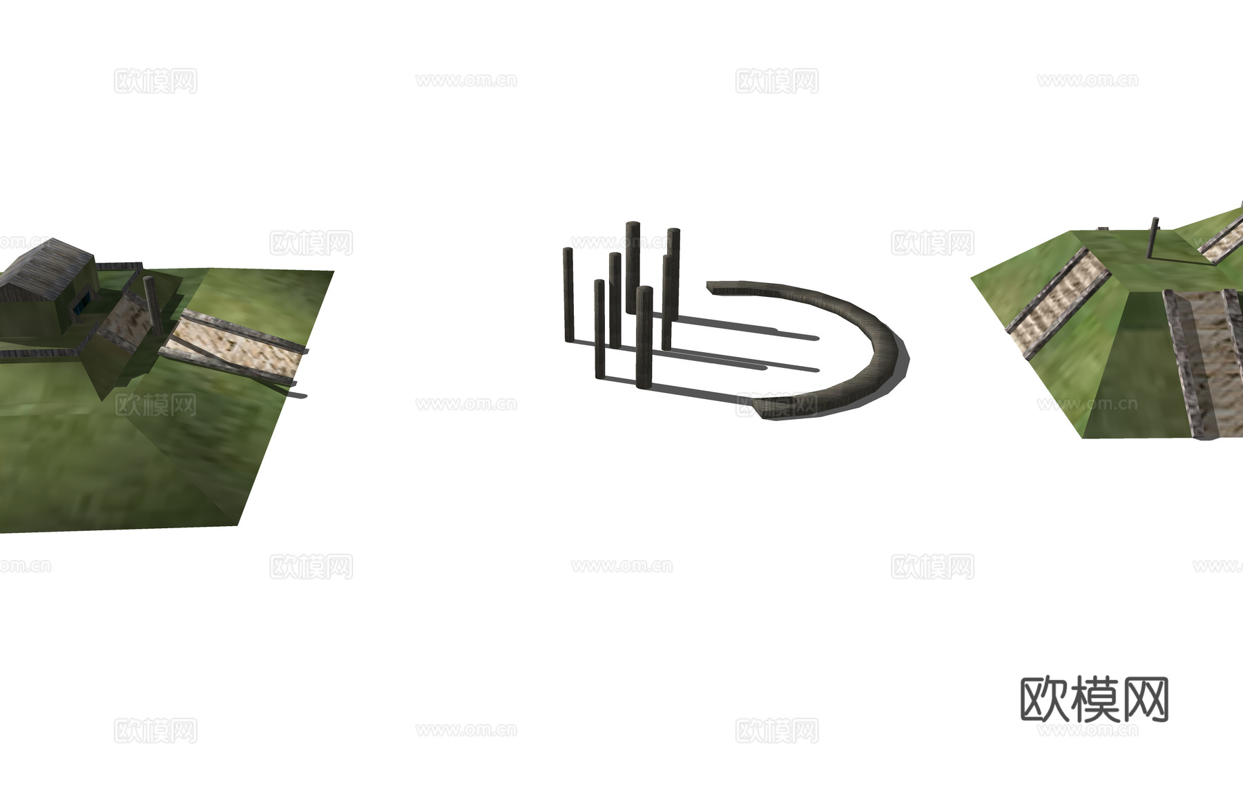 户外景观 公园 示范区 景观 地产 居住区 景观小品 美丽乡su模型