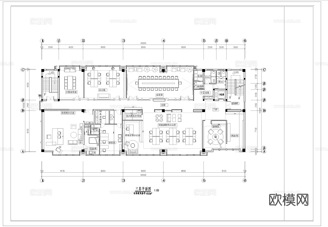 400平办公室 最新全套施工图合集cad施工图