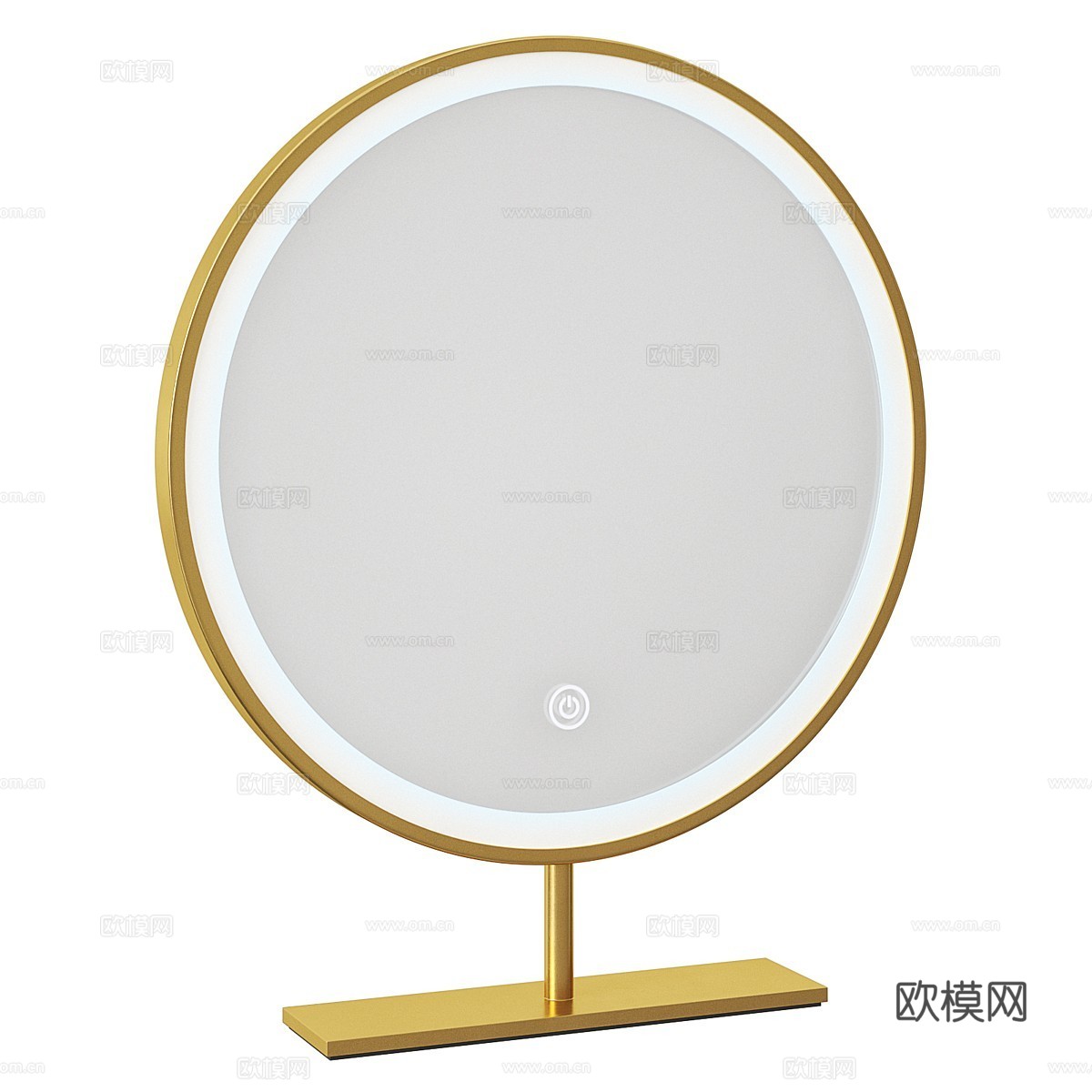 现代轻奢台镜 化妆镜3d模型下载（渲染图1）