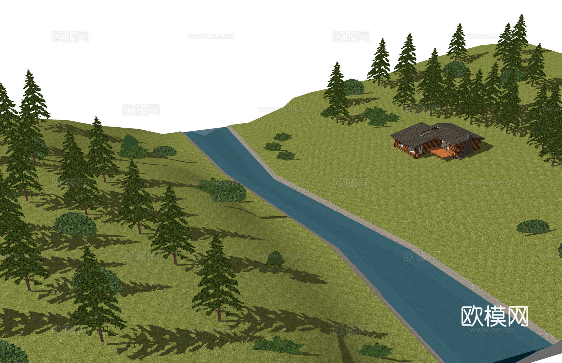 户外景观 公园 示范区 景观 地产 居住区 景观小品 美丽乡su模型