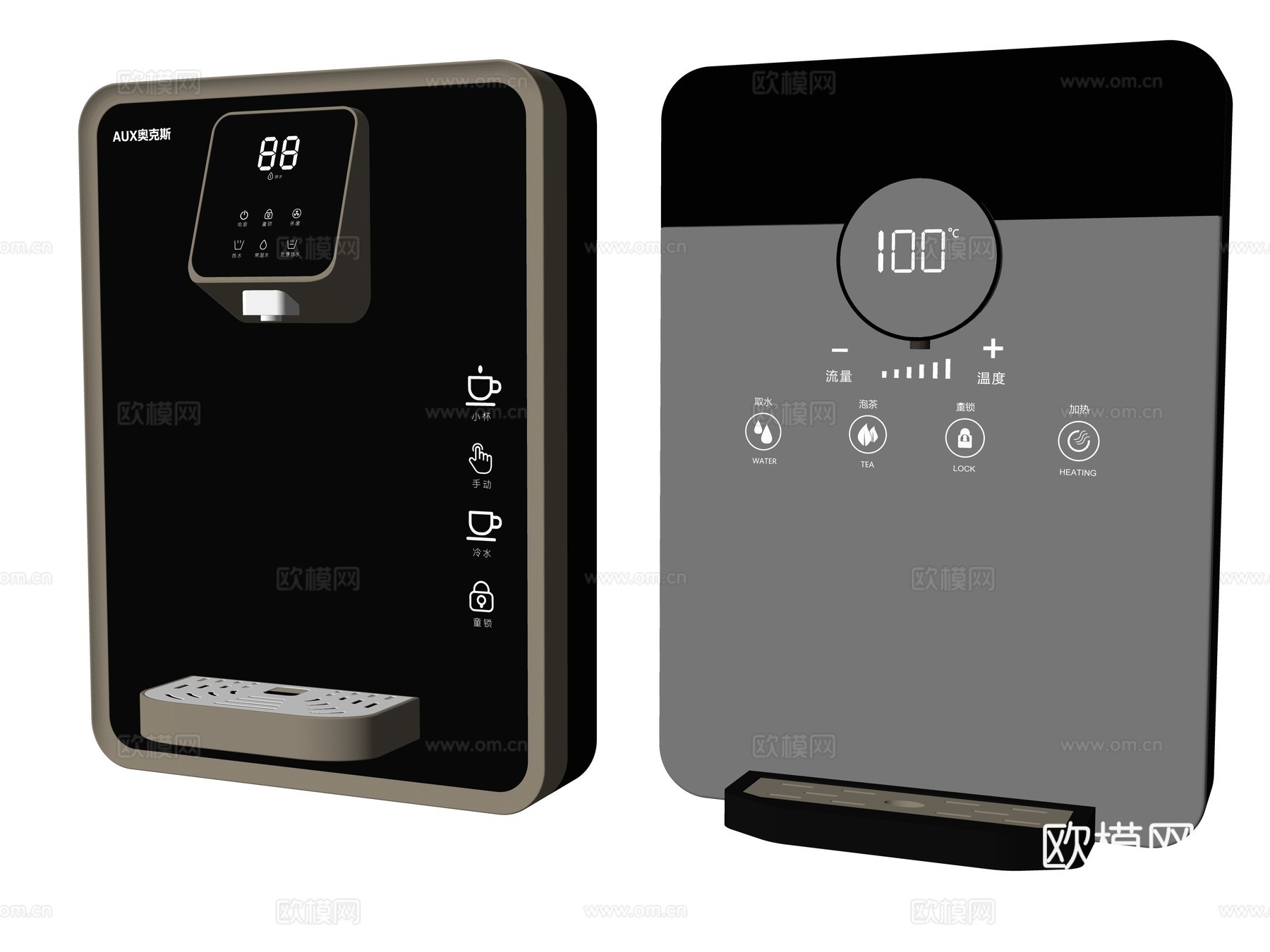 现代饮水器电器su模型