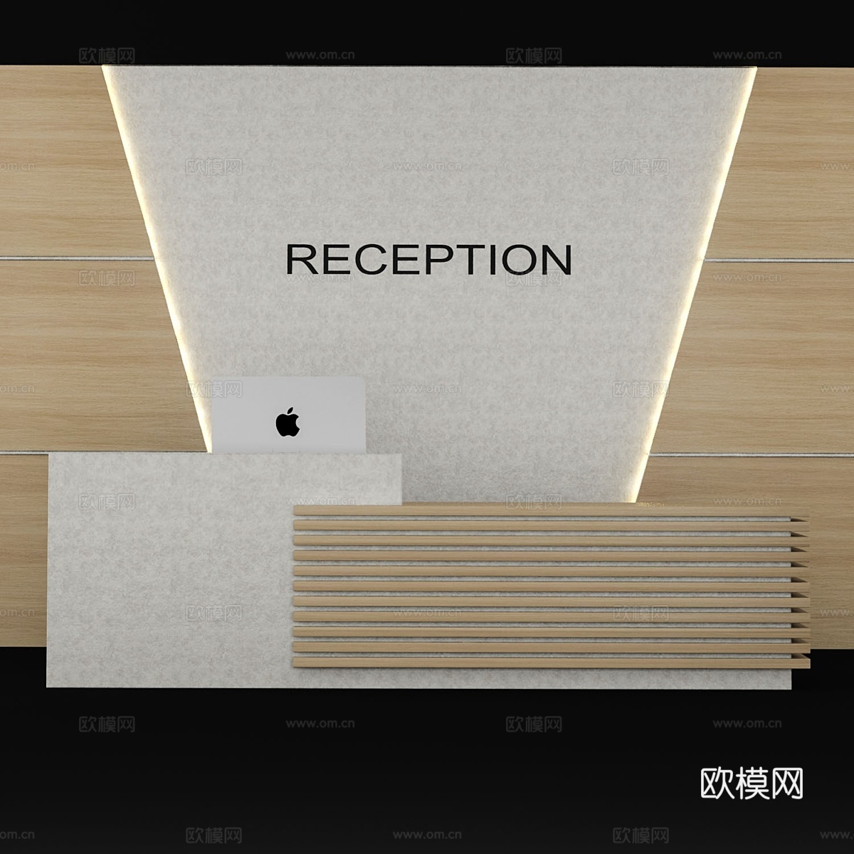 接待处_0073d模型下载