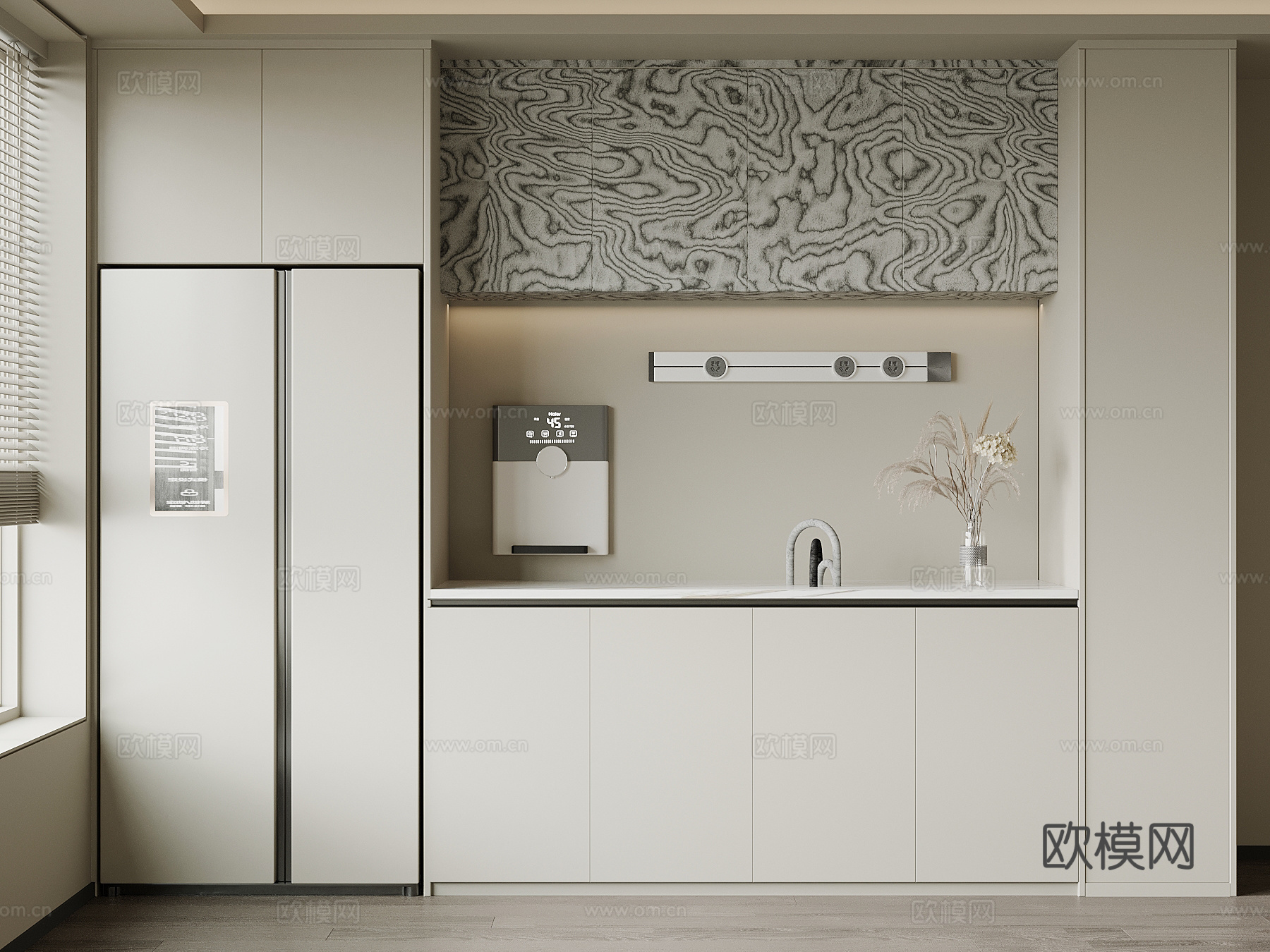 现代酒柜su模型