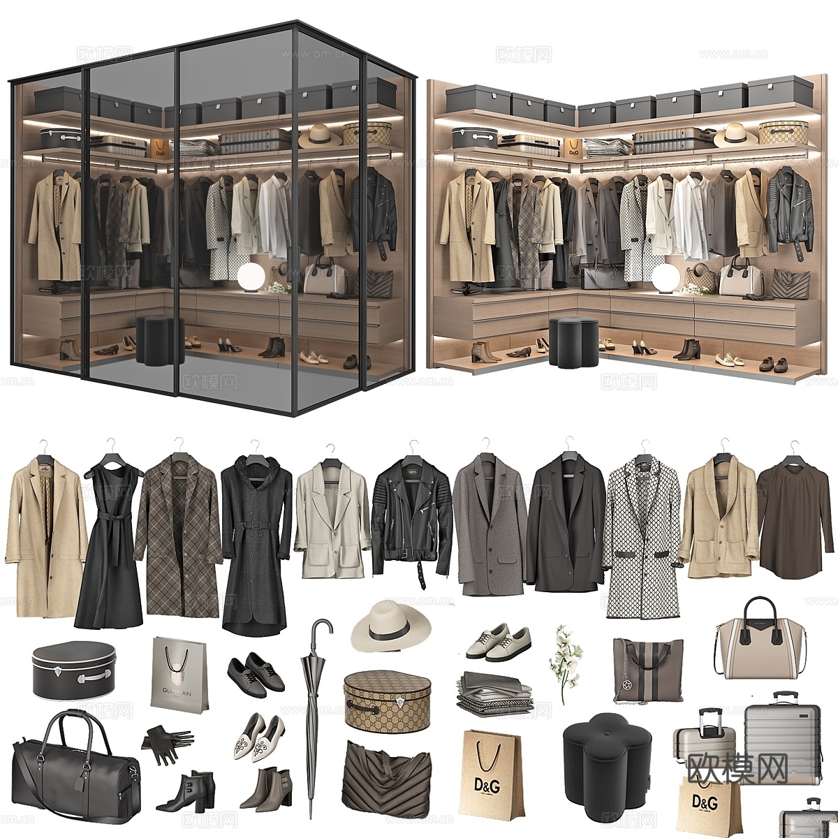 步入式衣帽间98之七3d模型