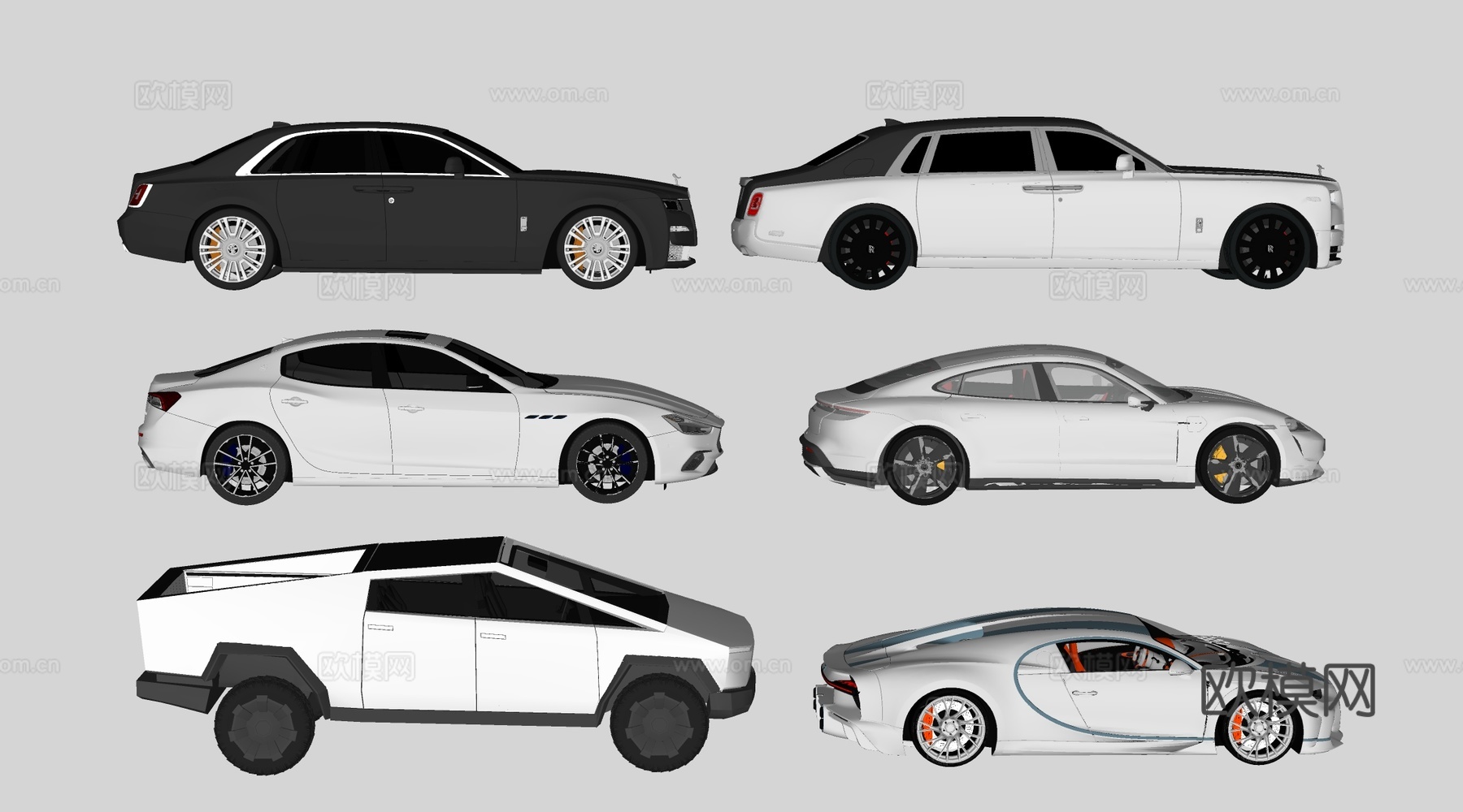 现代汽车 轿车 交通工具su模型