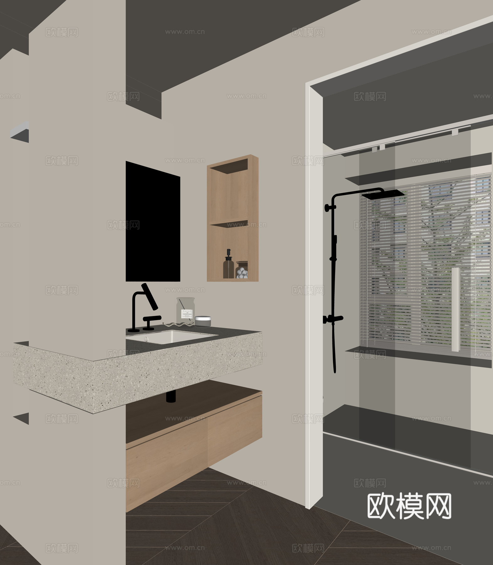 现代卫生间su模型