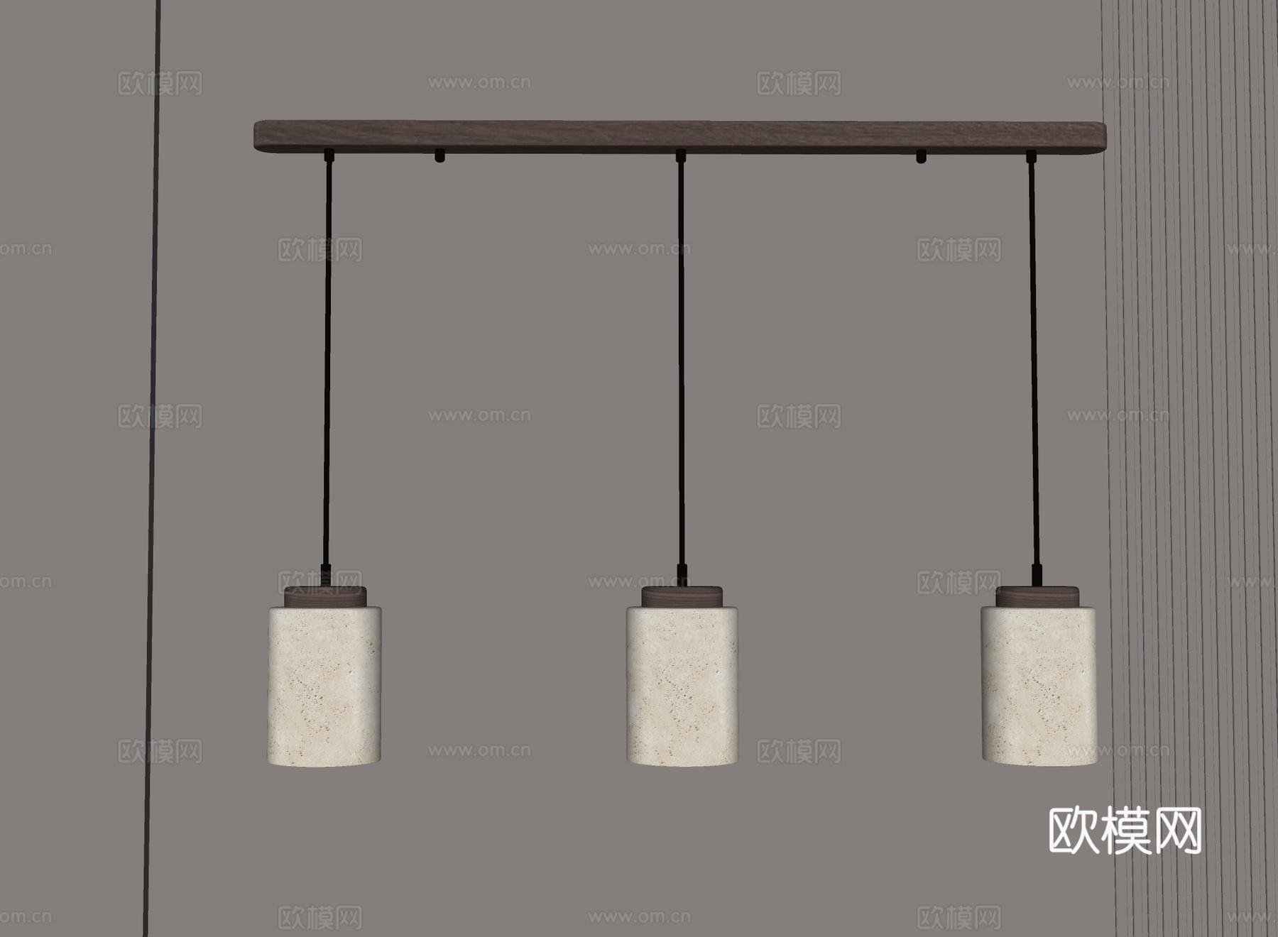 侘寂风吊灯 餐厅吊灯su模型