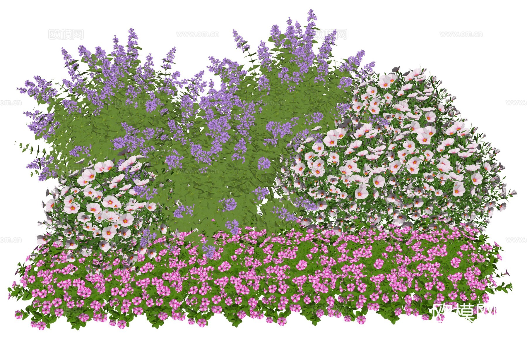 现代植物堆景观组合su模型