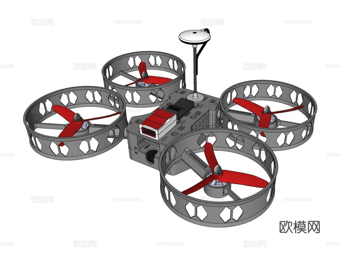 无人机su模型下载（渲染图2）