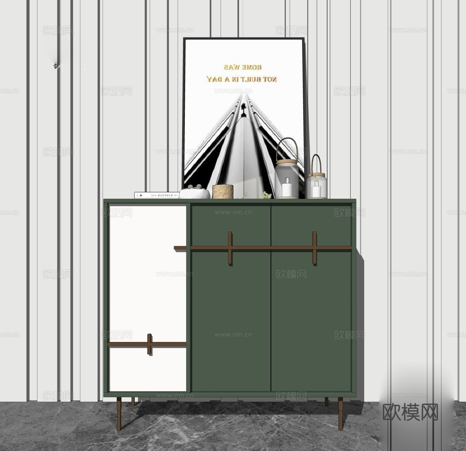 入户门 陈设饰品 玄关 玄关柜 摆件 家装 大门 客厅 大门su模型