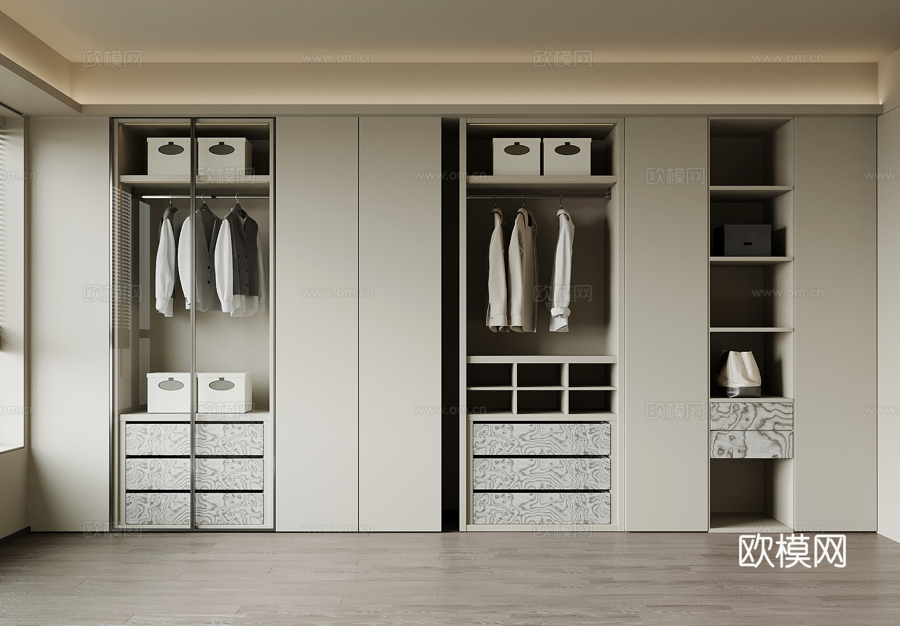 现代衣柜su模型