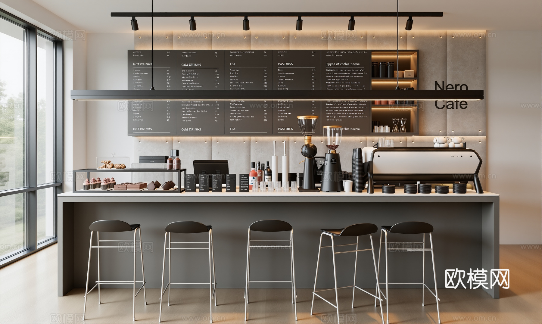 网红咖啡厅su模型