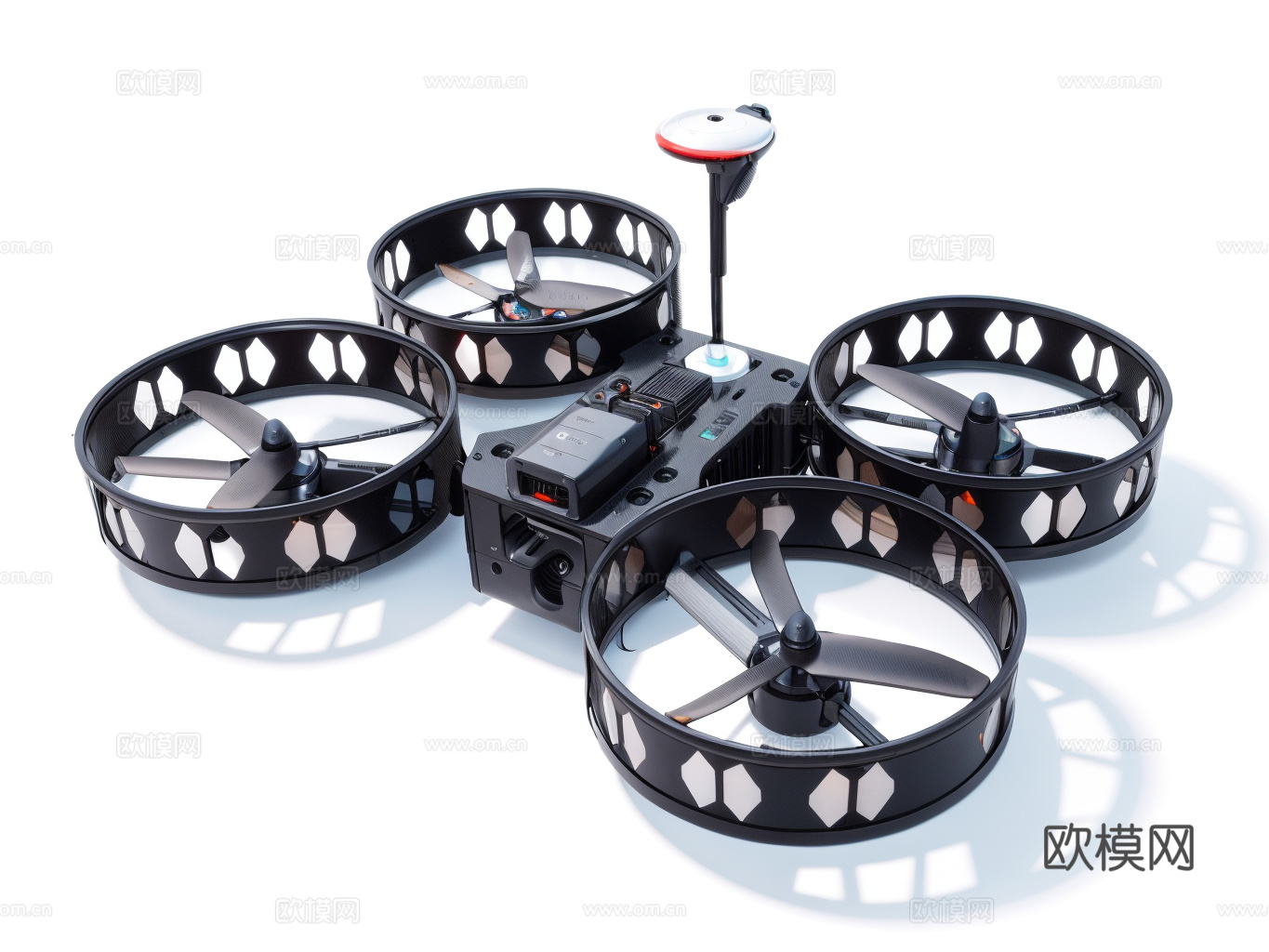 无人机su模型下载（渲染图1）