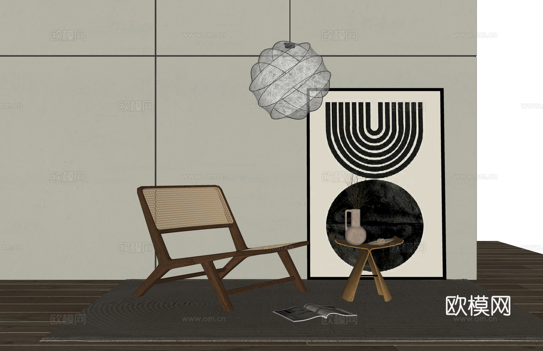 藤编家具 原木家具 椅子 奶油 茶桌 风格 咖啡厅 桌子 工su模型