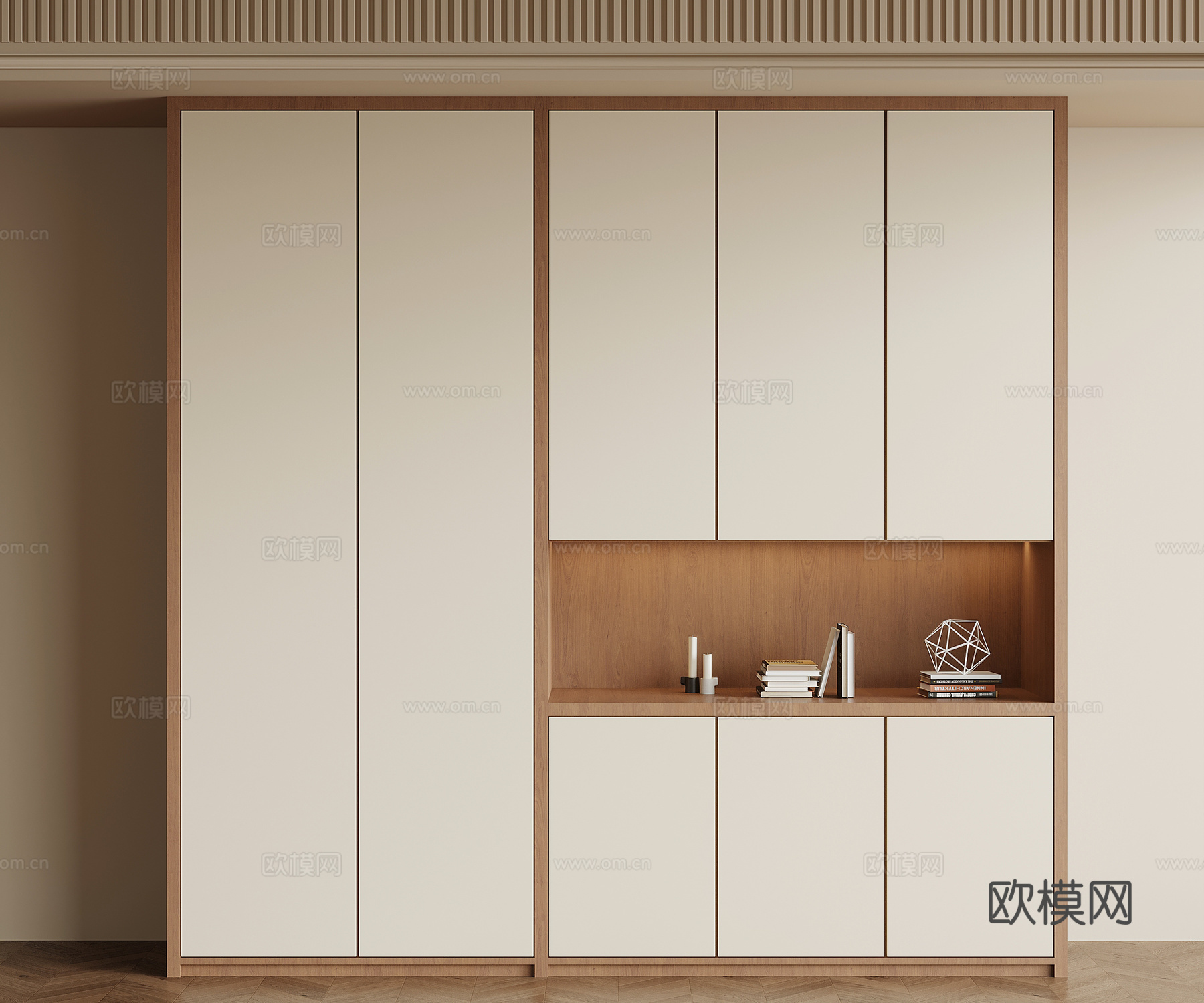 中古风玄关柜 鞋柜su模型