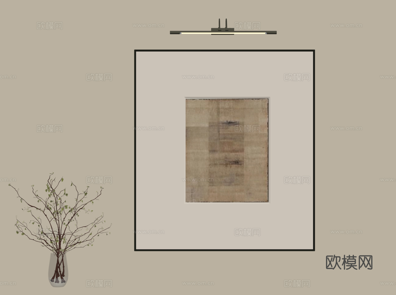 现代装饰画su模型