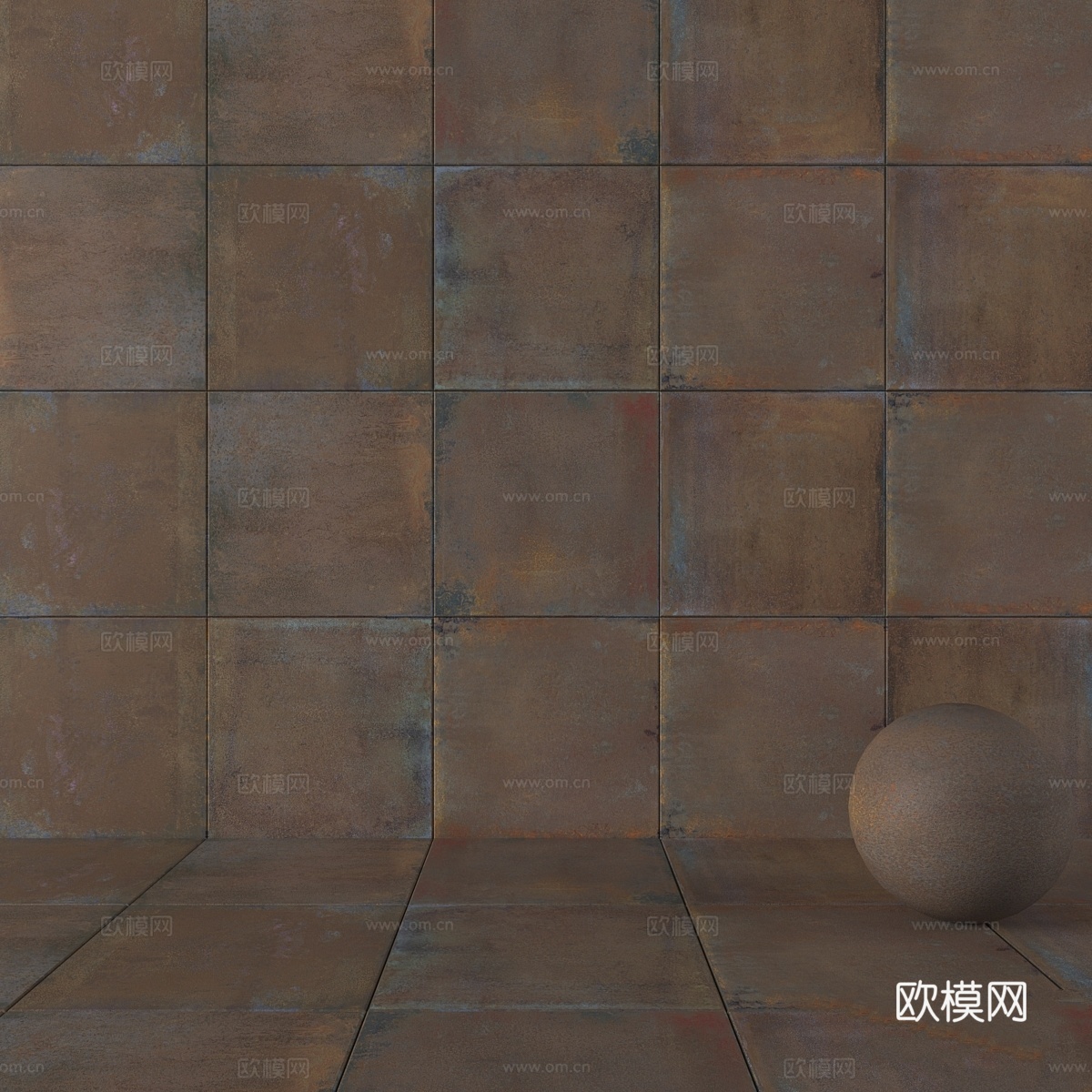 墙砖 博物馆 氧化铁3d模型下载