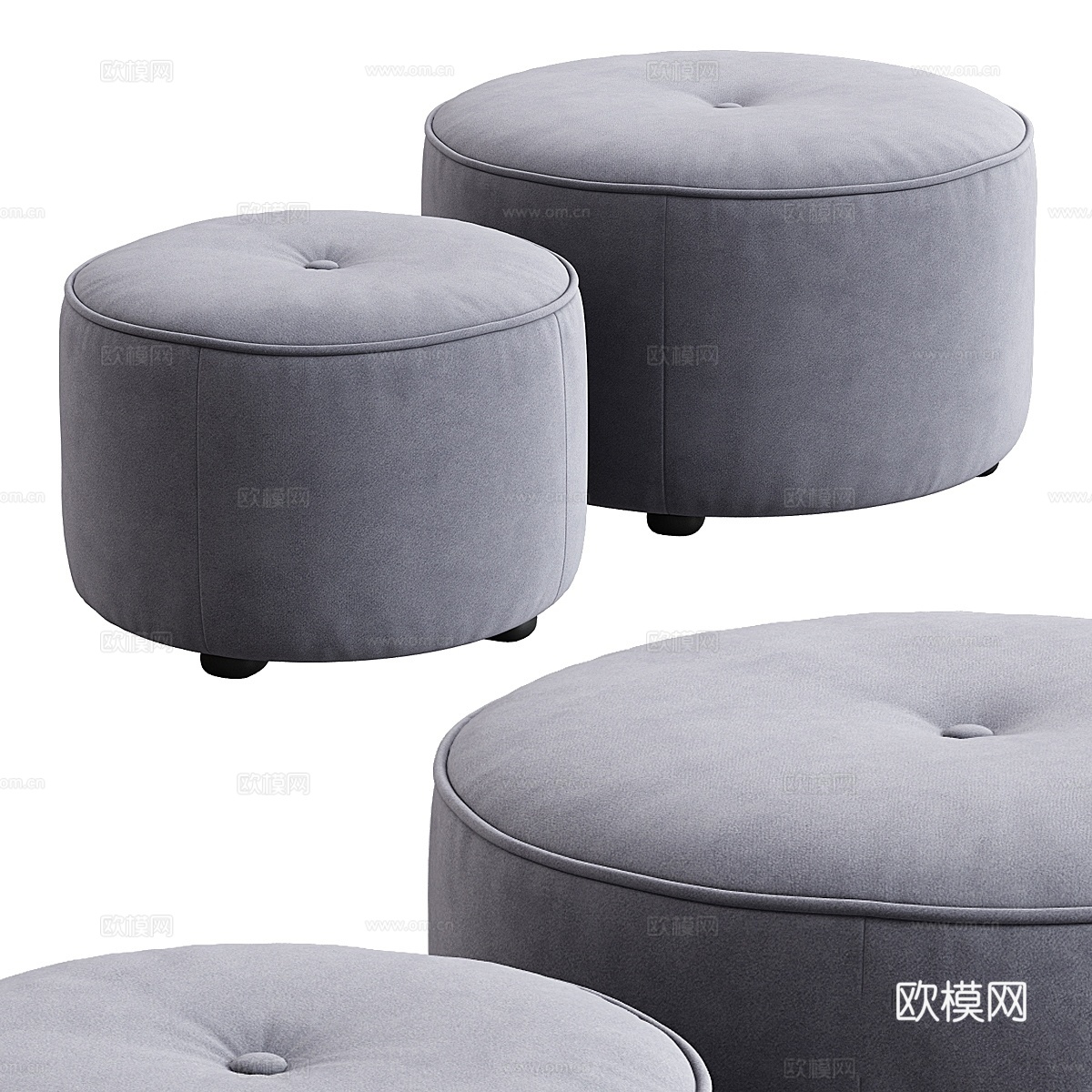 Etro圆形脚凳3d模型下载