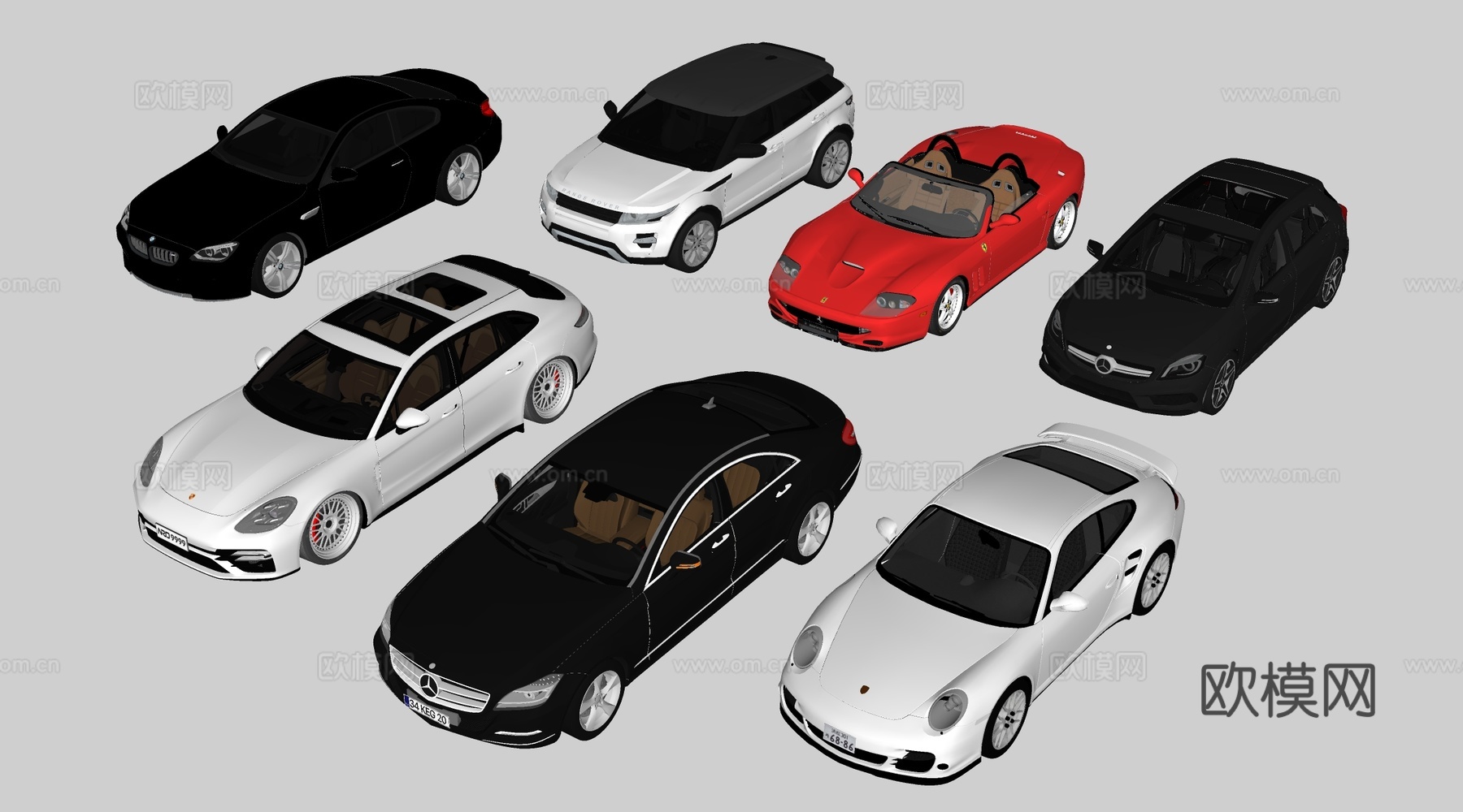 现代汽车 轿车 交通工具su模型